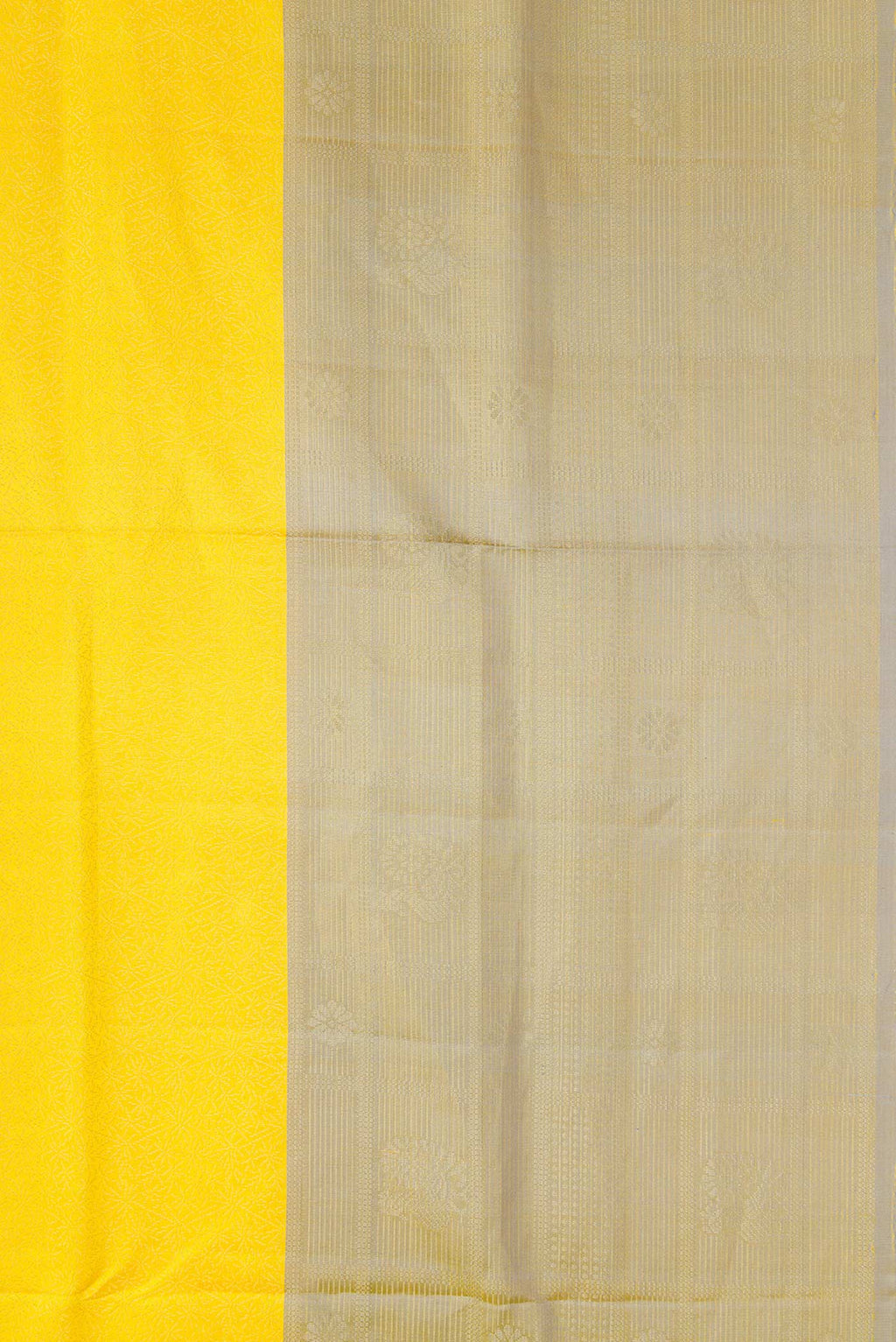 Border image of Yellow Dual Tone Soft Silk Saree with Zari Brocade on the body and Zari Border. 