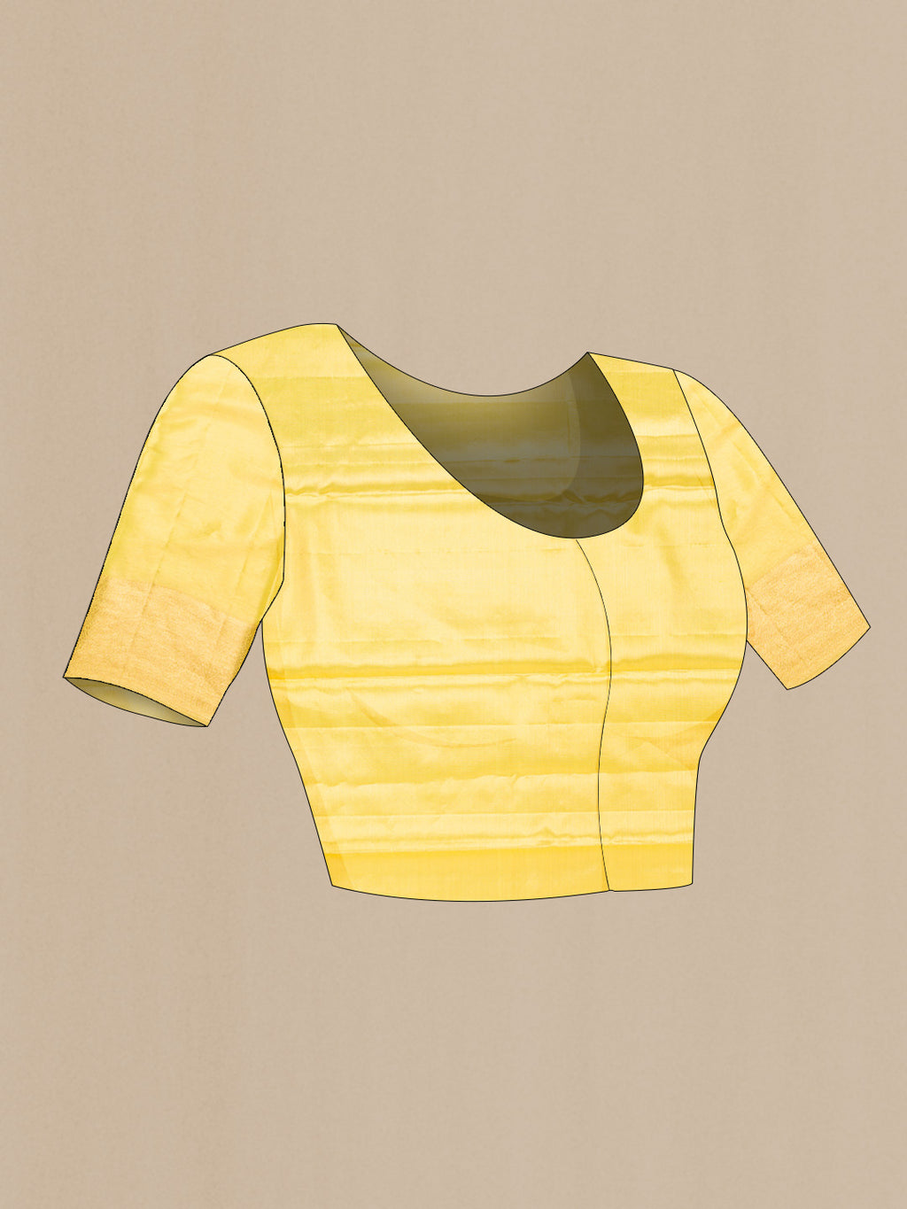 Close up image of the blouse of Green Dual Tone Kanchipuram Tissue Silk Saree with Zari Brocade on the body and Zari Border. 