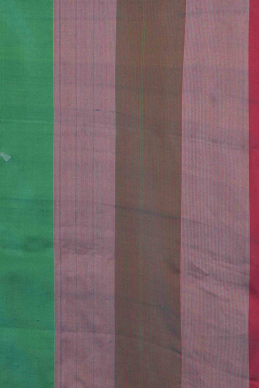 Border image of Green Dual Tone Soft Silk Saree with Zari Butta on the body and Zari Border. 