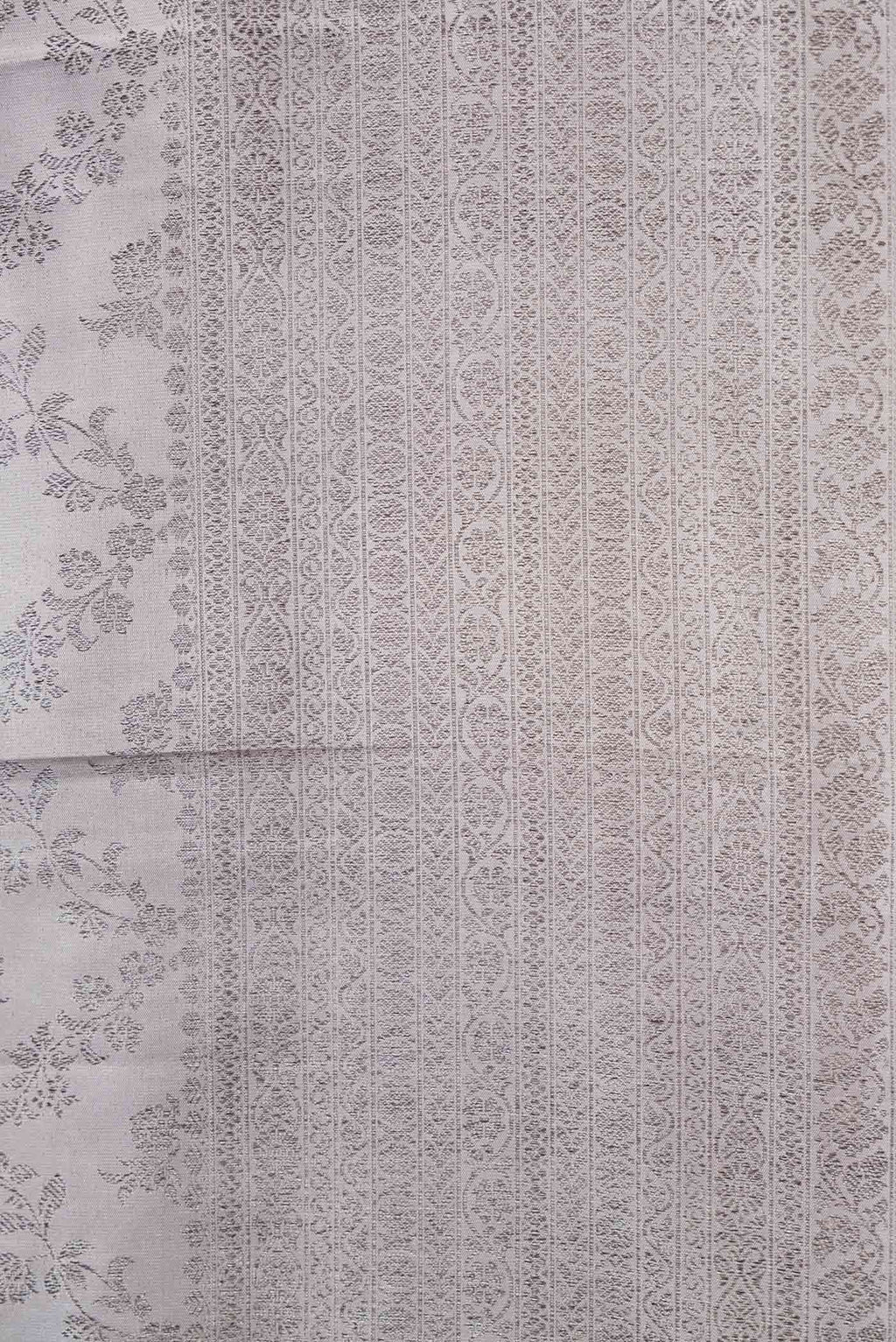 Border image of Grey Dual Tone Kanchipuram Silk Saree with Zari Brocade on the body and Zari Border