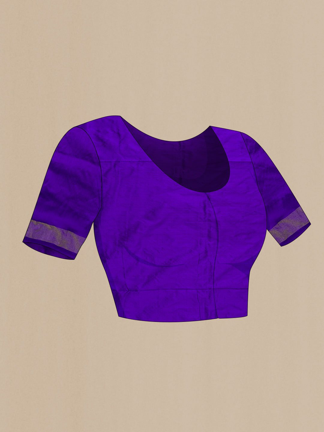 Close up image of the blouse of Pink Dual Tone Double Ikat Saree with Ikat Print on the body and Ikat Border. 