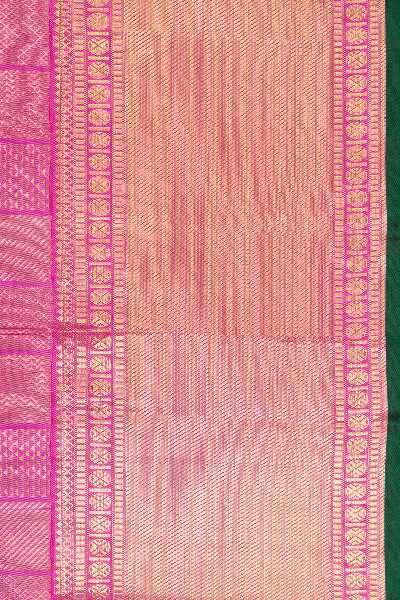Border image of Pure Silk Pure Zari Lavender Dual Tone Kanjivaram Saree with Zari Brocade on the body and Zari Border. 
