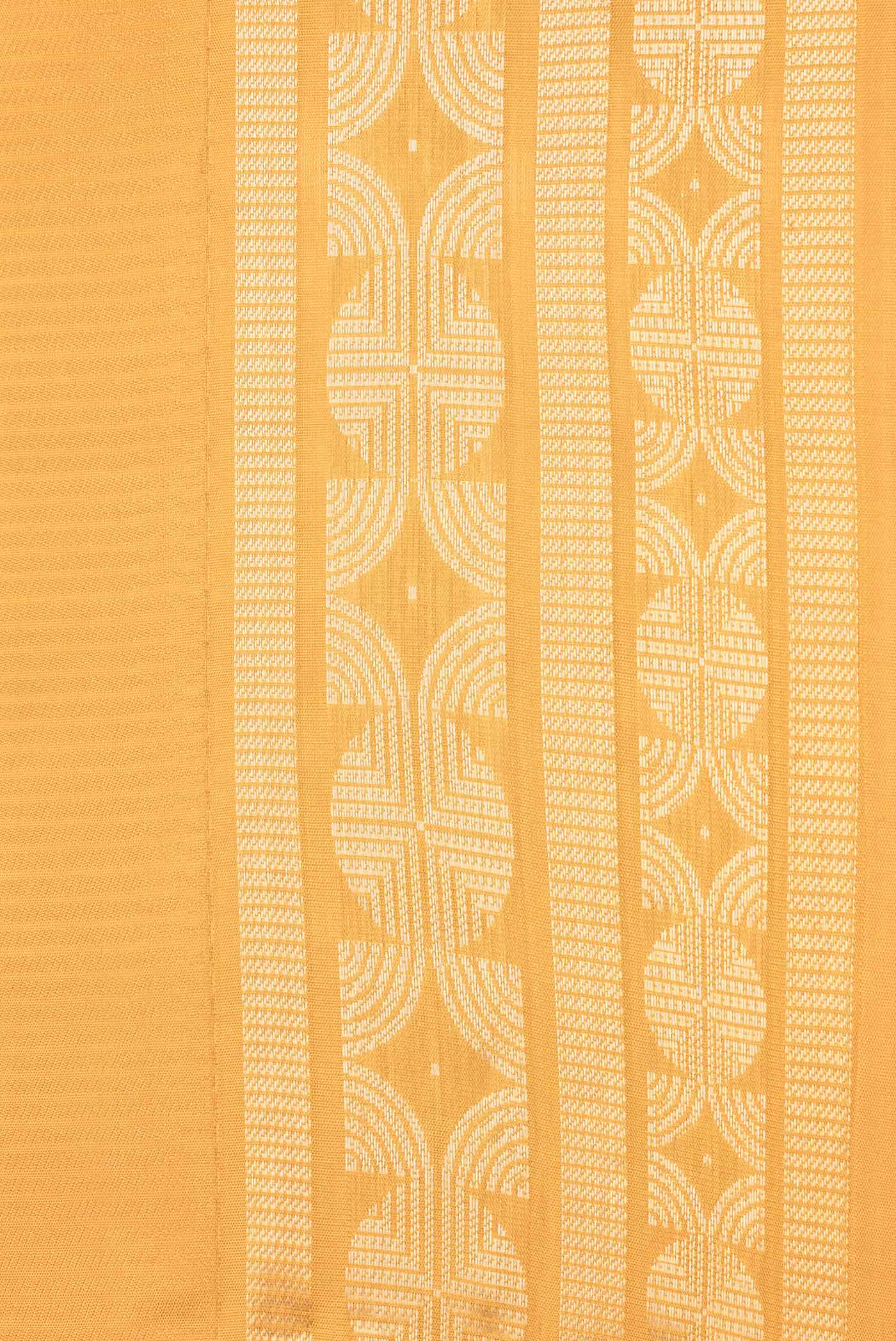 Border image of Mustard Dual Tone Soft Silk Saree with Zari Brocade on the body and Zari Border. 