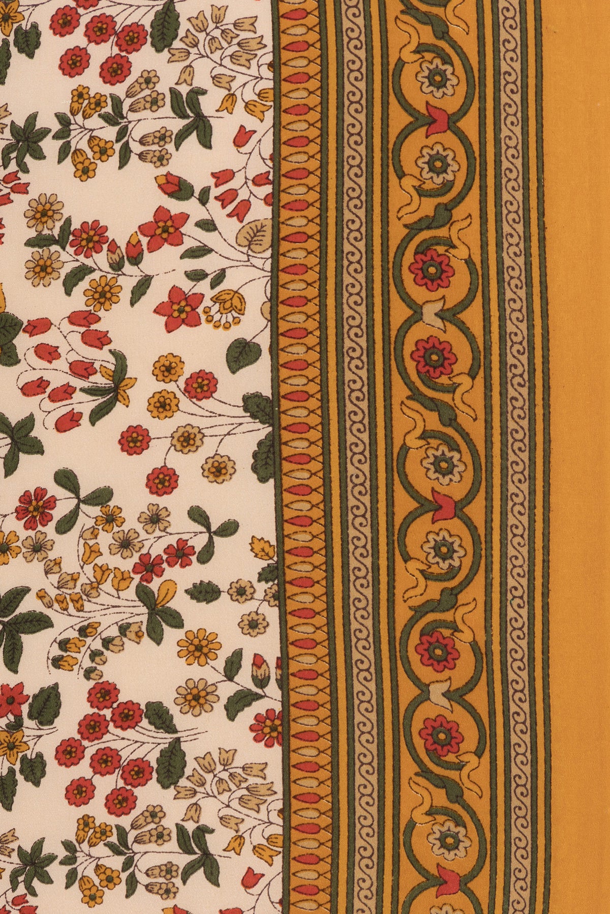 Border image of Sandal Dual Tone Crepe Saree with Printed design on the body and Printed Border. 