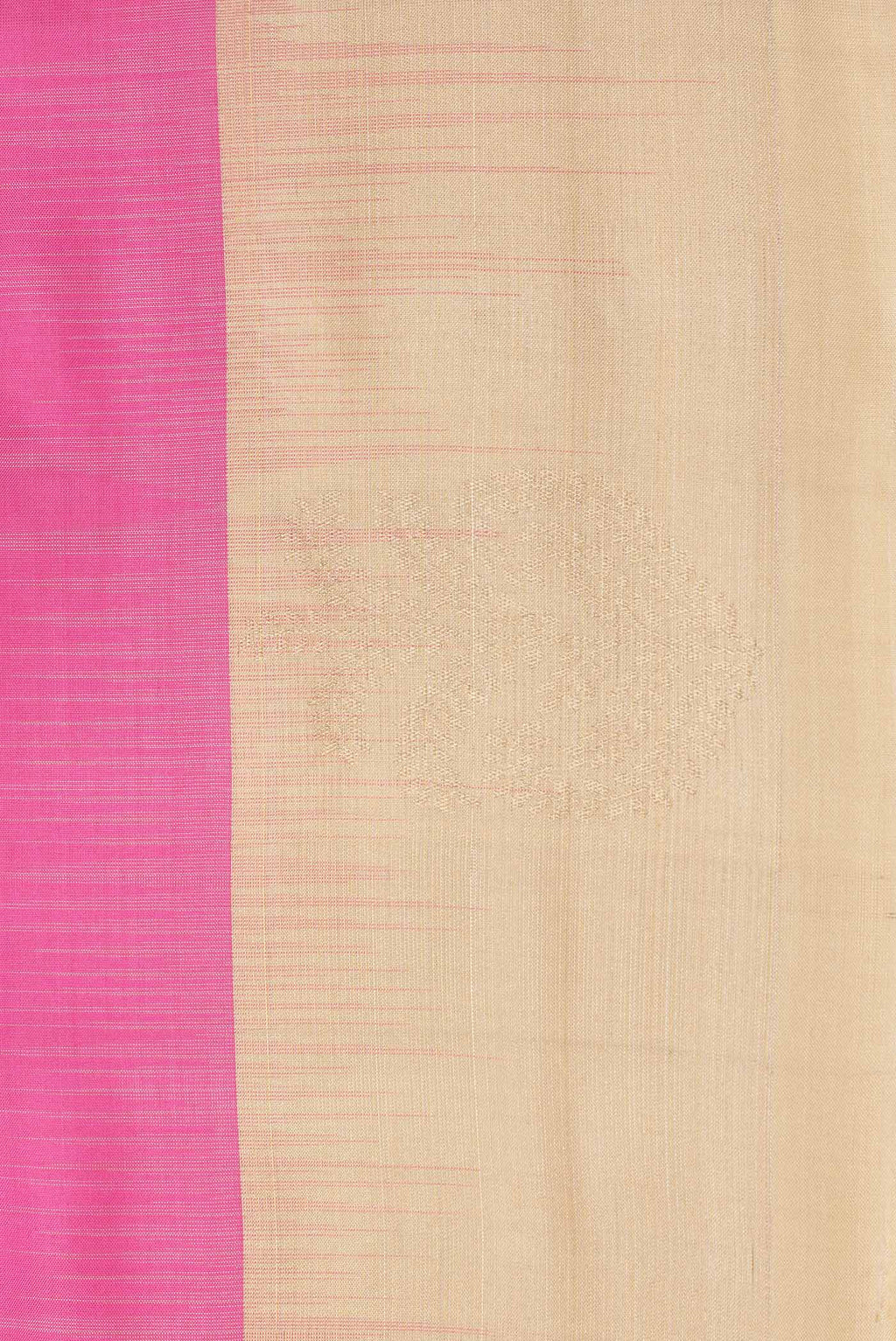 Border image of Pink Dual Tone Soft Silk Saree with Zari Butta on the body and Zari Border. 