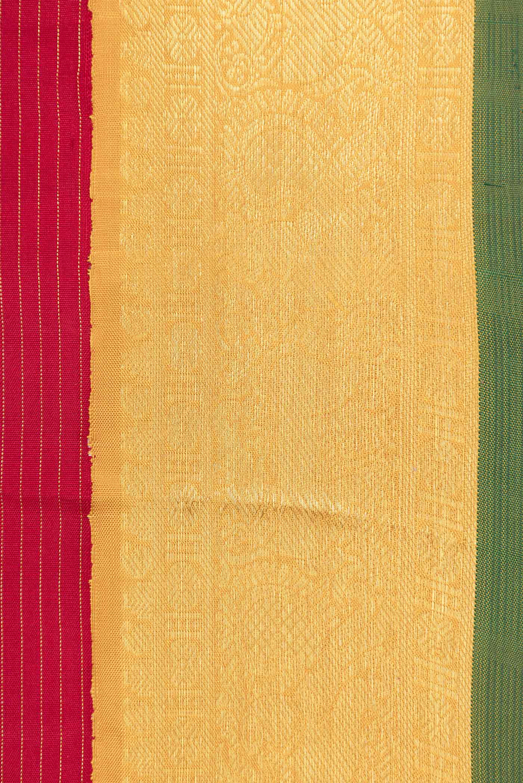 Border image of Maroon Dual Tone Kanchipuram Silk Saree with Stripes on the body and Zari Border