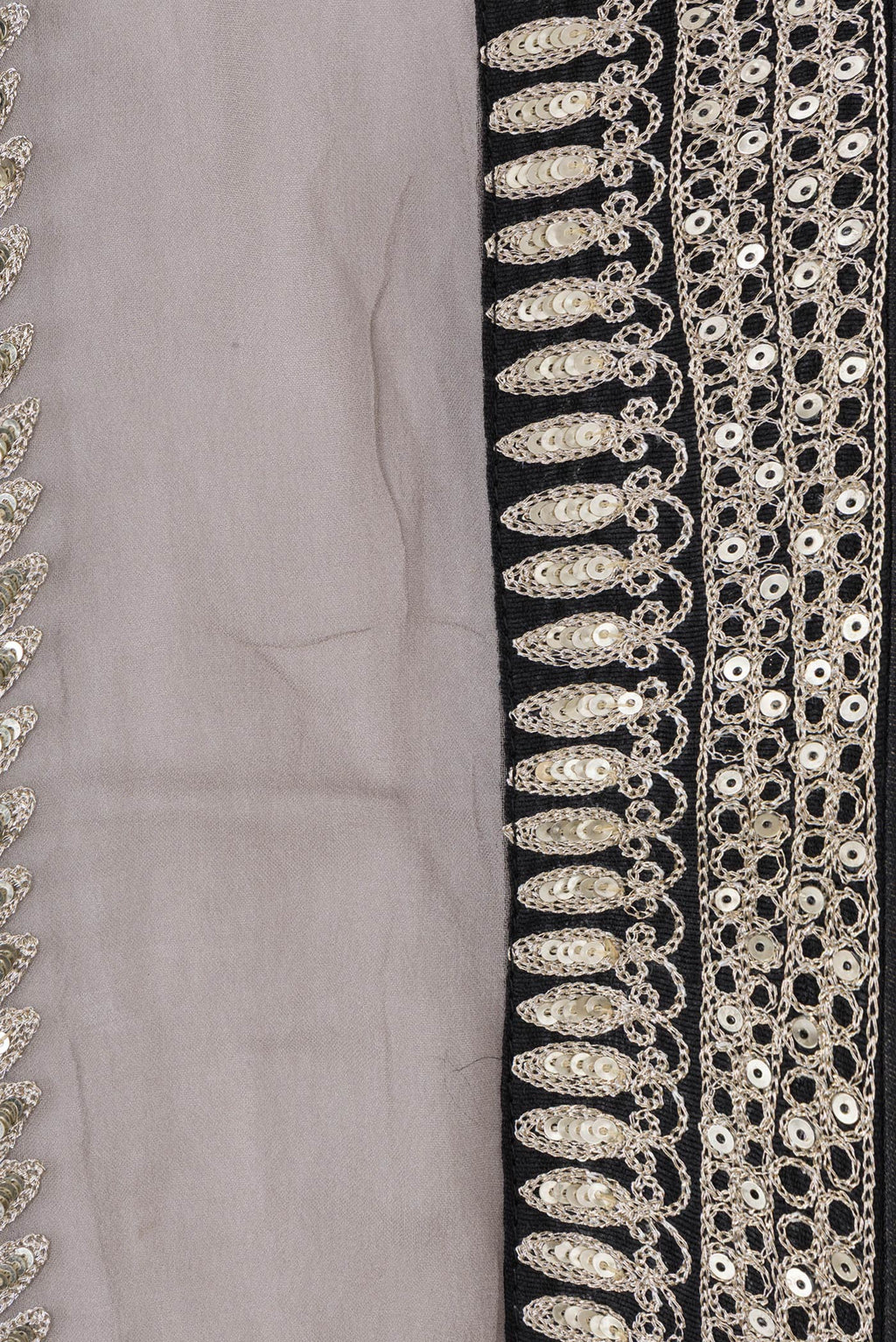 Border image of Black Dual Tone Mysore Georgette Saree with Embroidery on the body and Embroidery Border. 