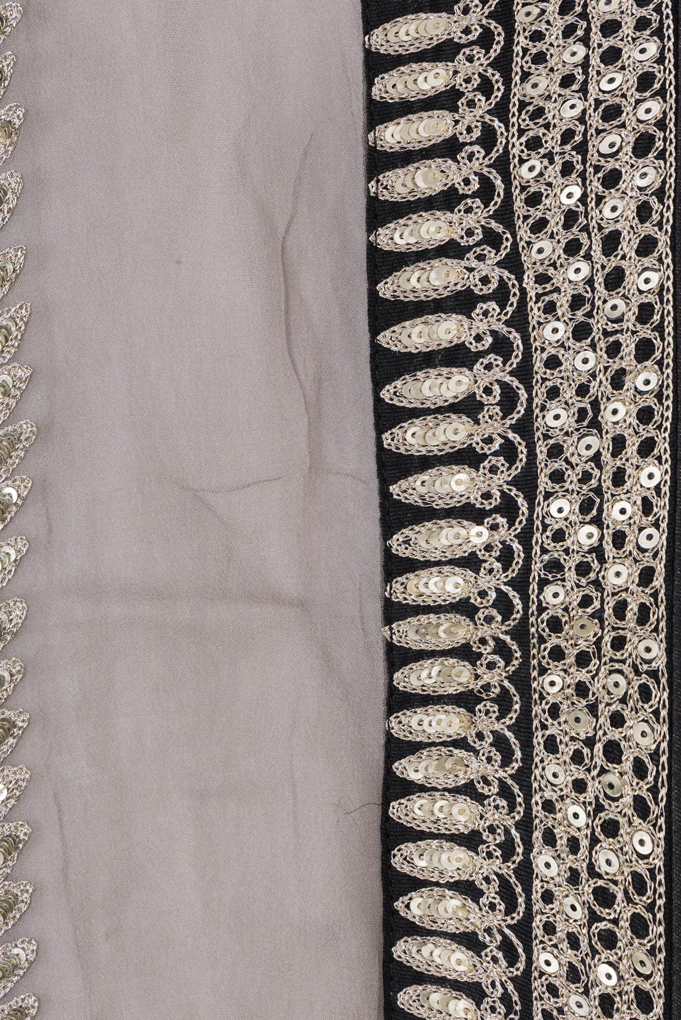 Border image of Black Dual Tone Mysore Georgette Saree with Embroidery on the body and Embroidery Border. 