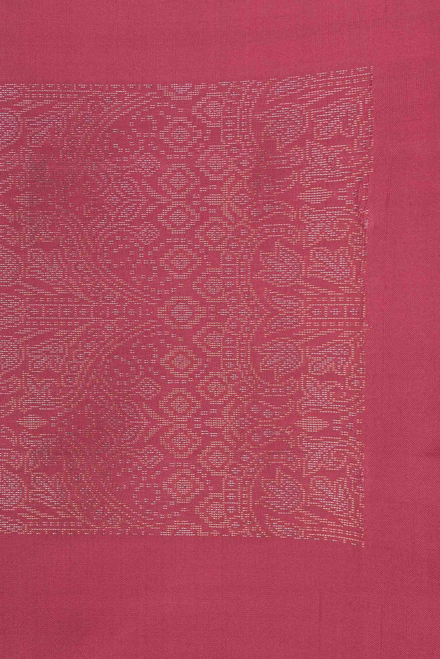 Border image of Pink Dual Tone Soft Silk Saree with Zari Butta on the body and Without Border. 