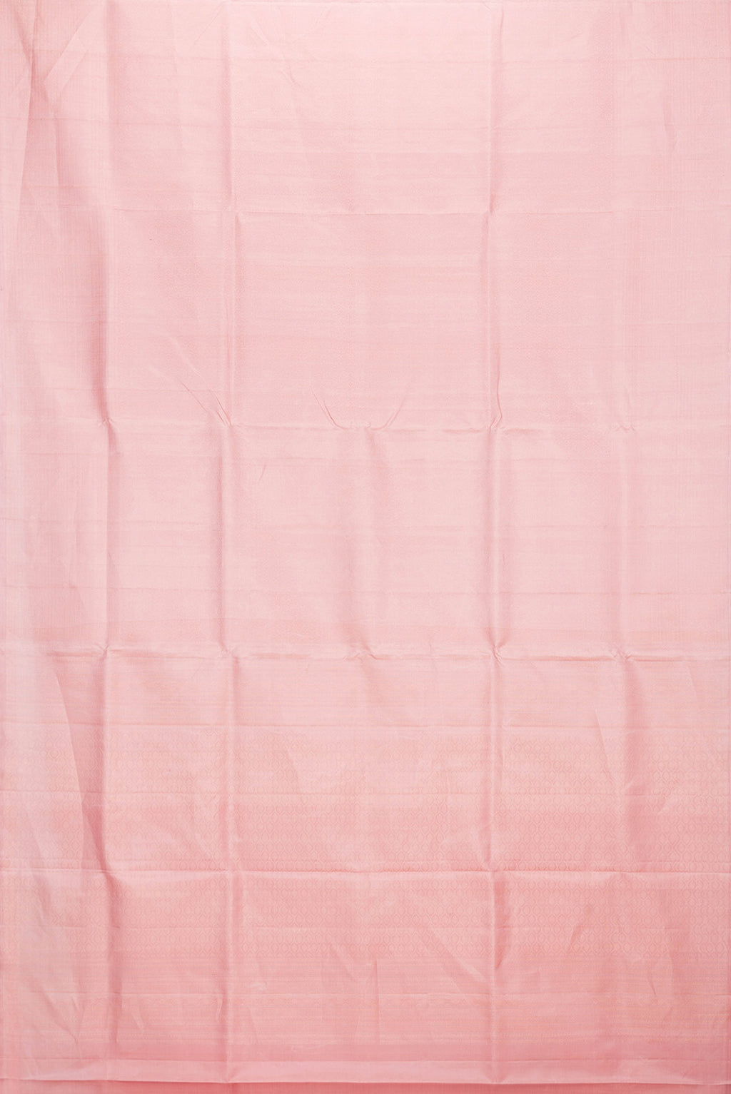 Flat view of Pink Dual Tone Soft Silk Saree with Zari Brocade on the body and Zari Border. 