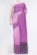 Pink Dual Tone Soft Silk Saree with Zari Brocade on the body and Zari Border.  displayed on a mannequin