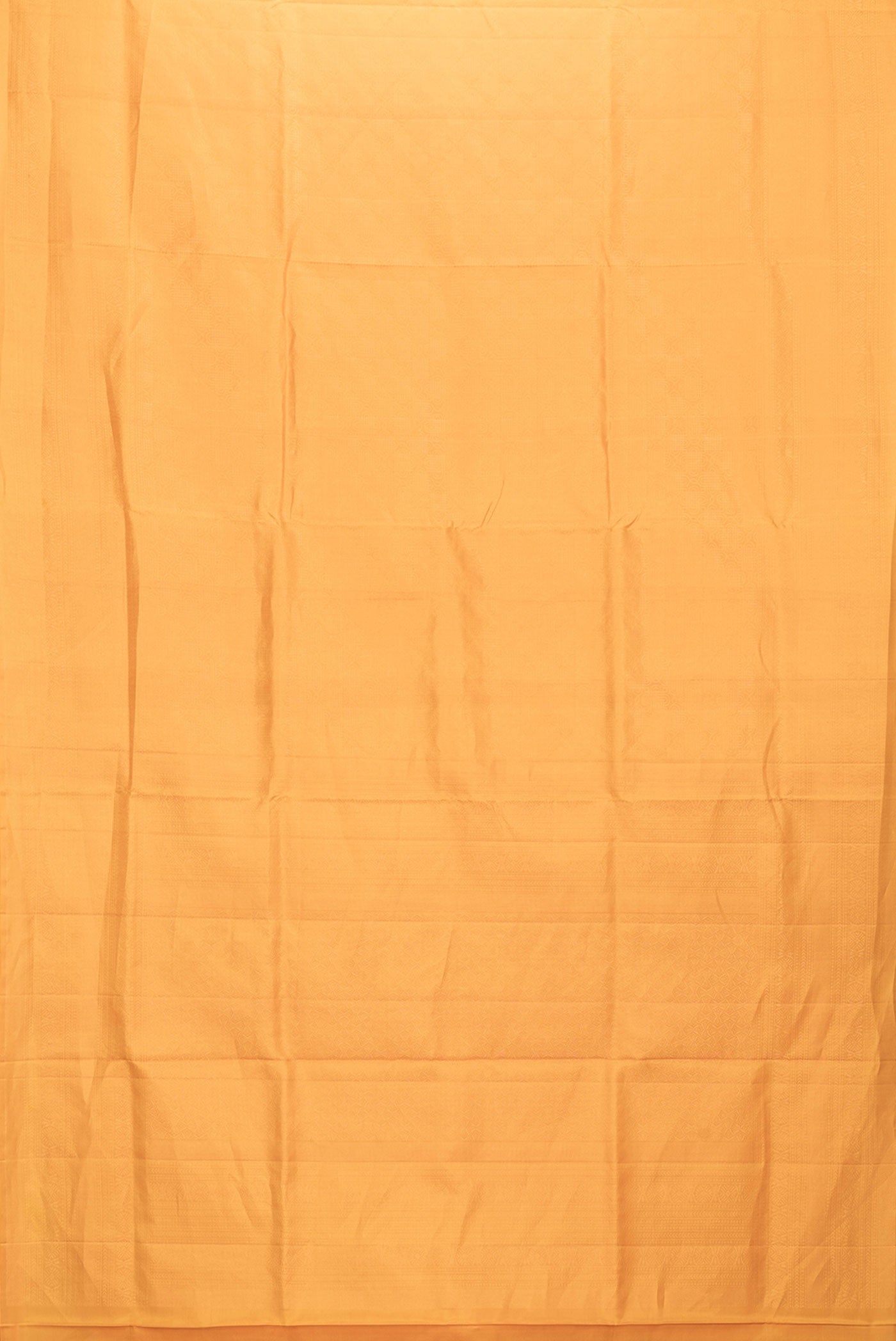 Flat view of Mustard Dual Tone Soft Silk Saree with Zari Brocade on the body and Zari Border. 