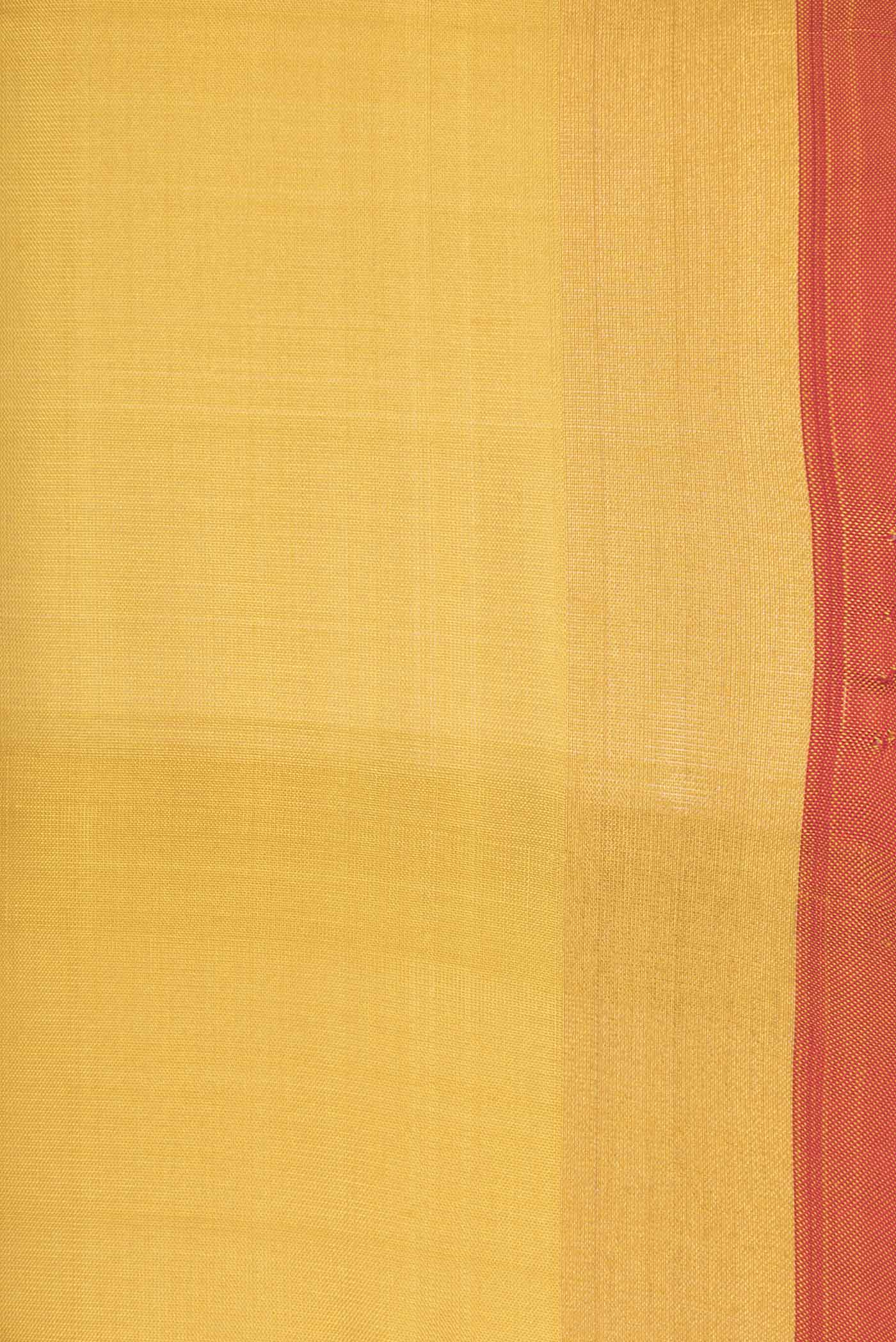 Border image of Mustard Dual Tone Uppada Silk Saree with Zari And Thread Butta on the body and Zari Border