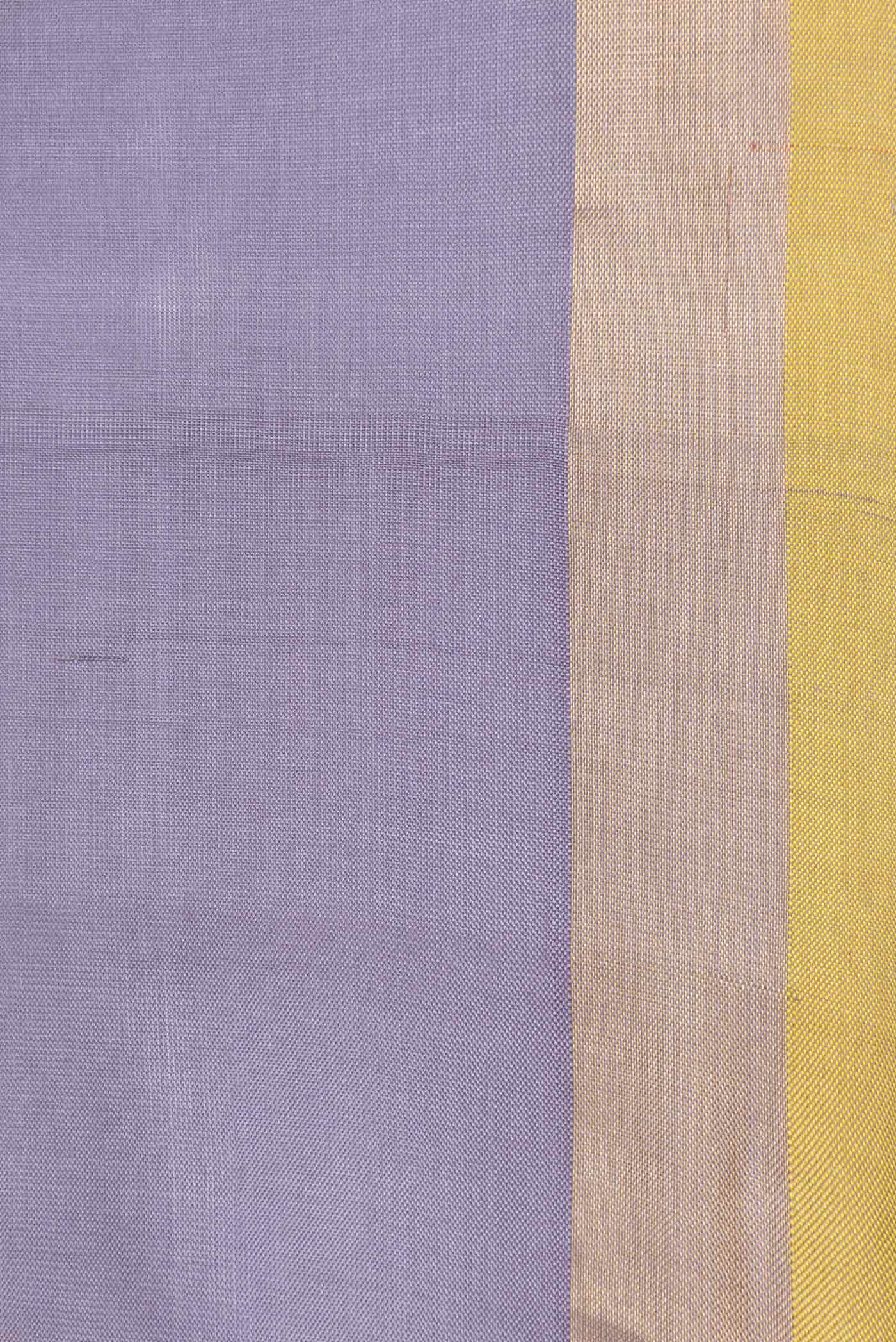 Border image of Grey Dual Tone Uppada Silk Saree with Zari Butta on the body and Zari Border