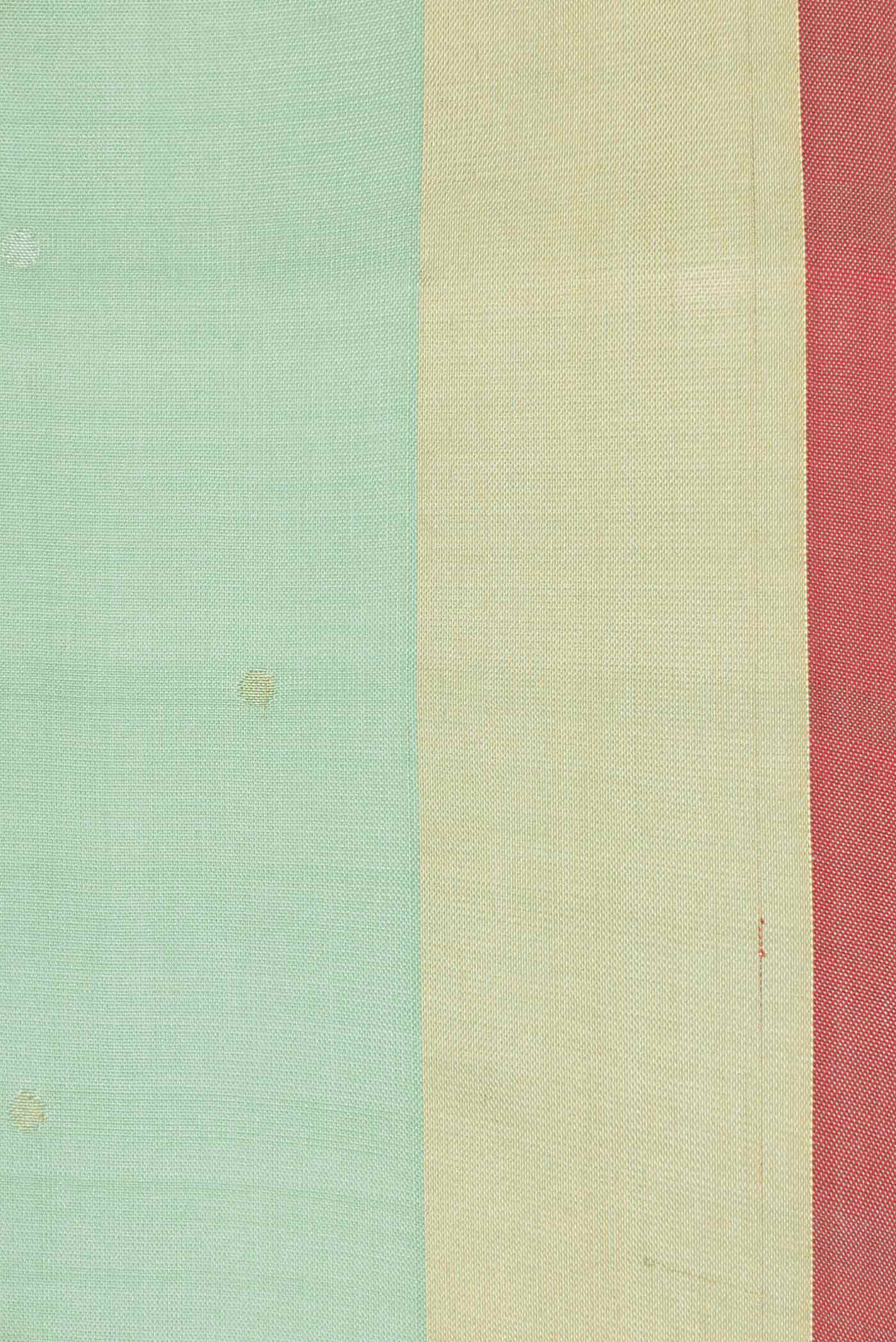 Border image of Pista Green Dual Tone Uppada Silk Saree with Zari Butta on the body and Zari Border