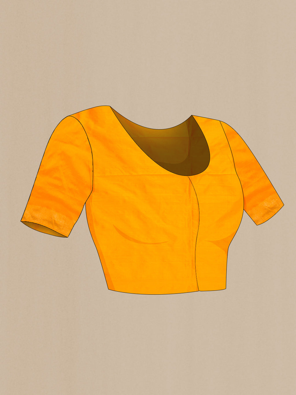 Close up image of the blouse of Green Dual Tone Double Ikat Saree with Ikat Print on the body and Ikat Border. 