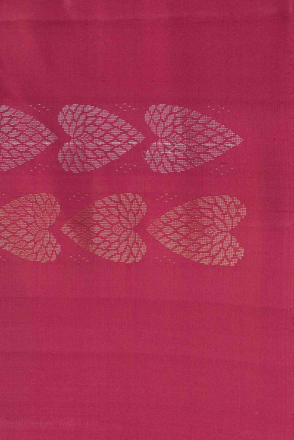 Border image of Maroon Dual Tone Soft Silk Saree with Zari Butta on the body and Without Border. 