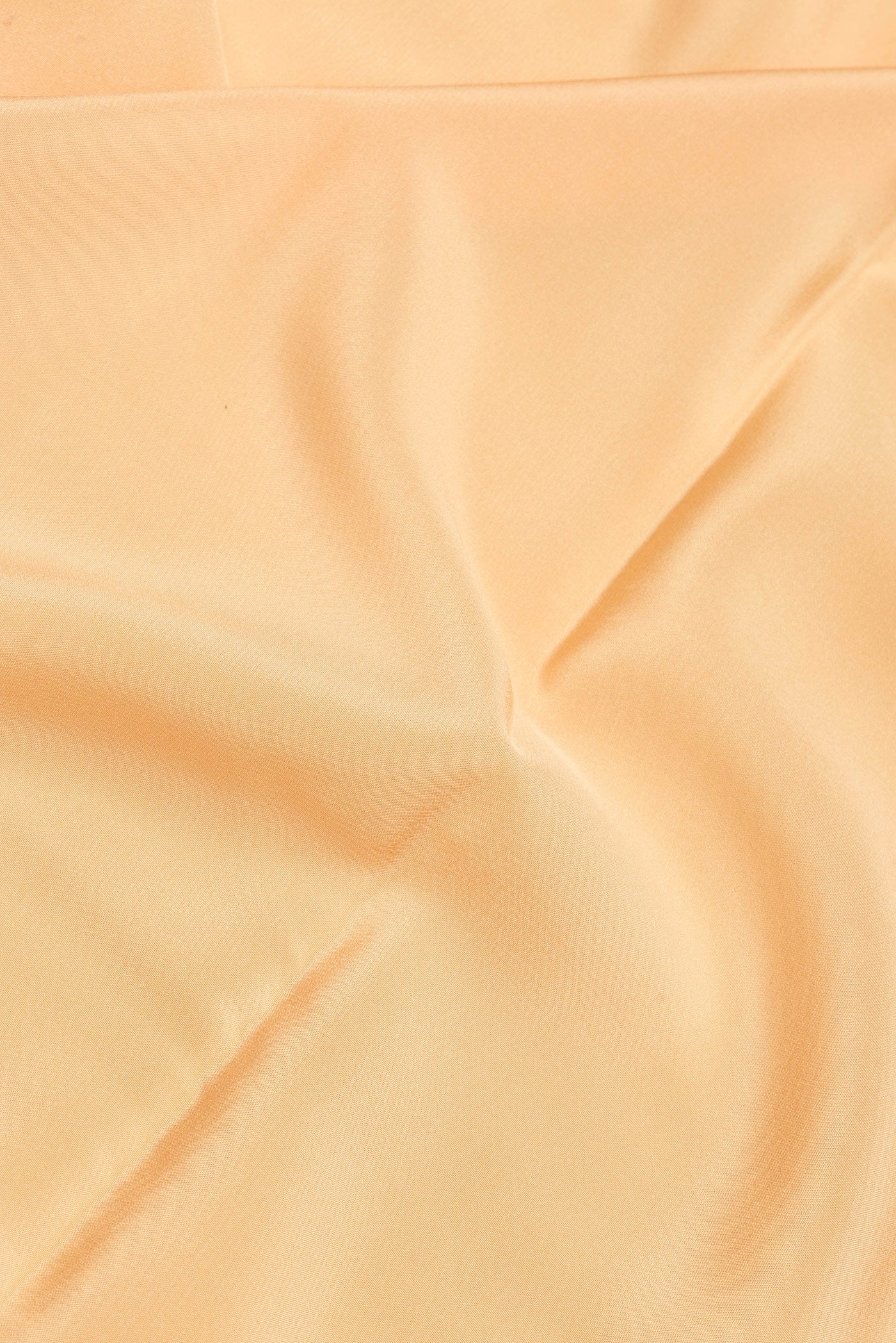 Close up of Sandal Dual Tone Mysore Silk Saree with Plain Body and Zari Border.  displaying folds