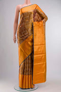 Multicolor Kanchipuram Tissue Silk Saree with Zari Brocade on the body and Zari Border displayed on a mannequin