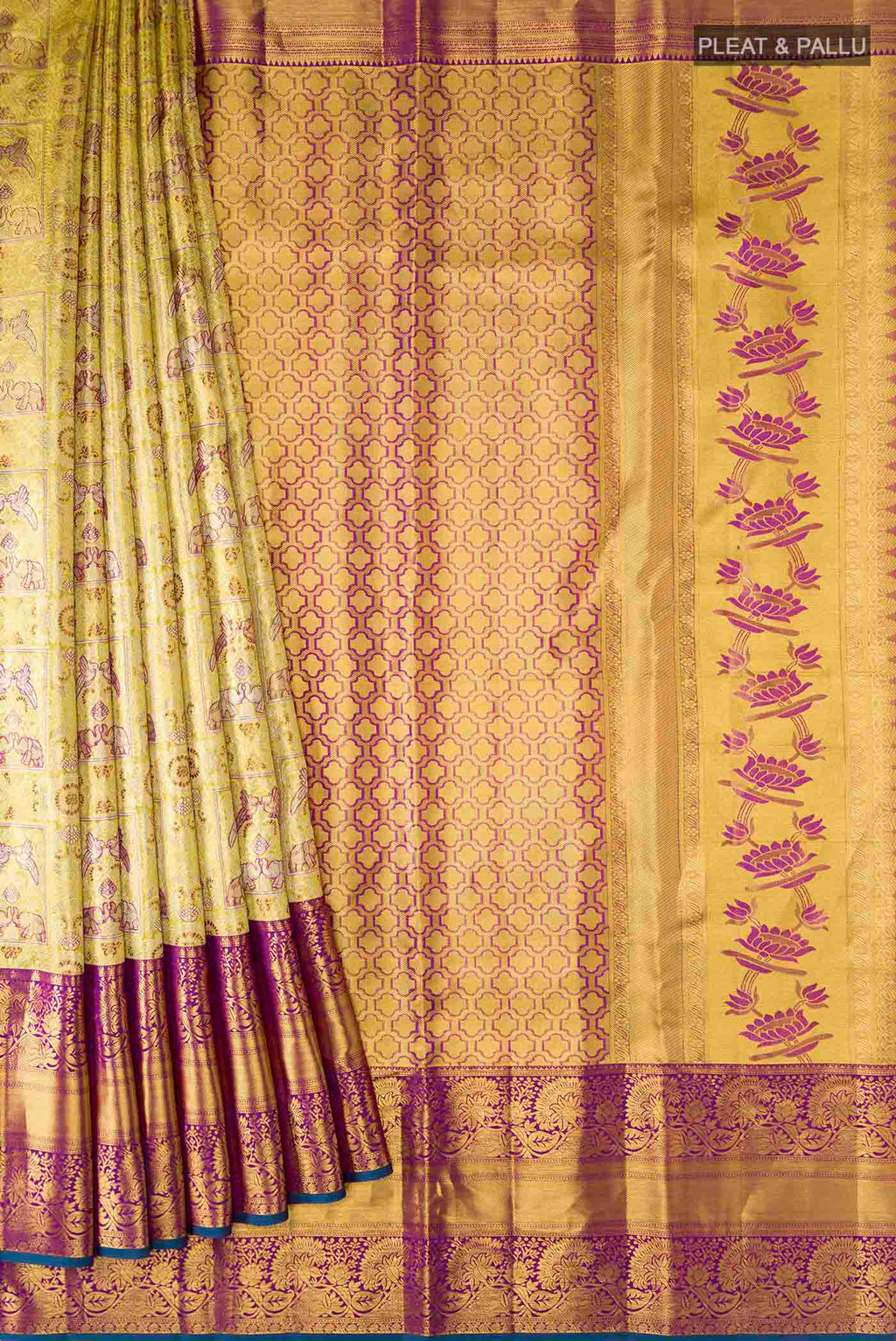 pleats pallu