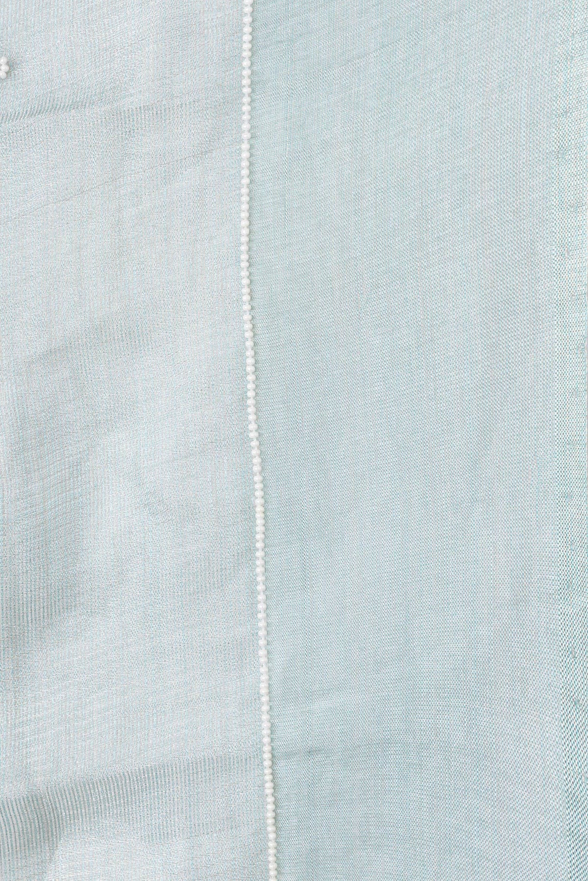 Border image of Light Green Dual Tone Organza Silk Saree with Embroidery on the body and Embroidery Border. 