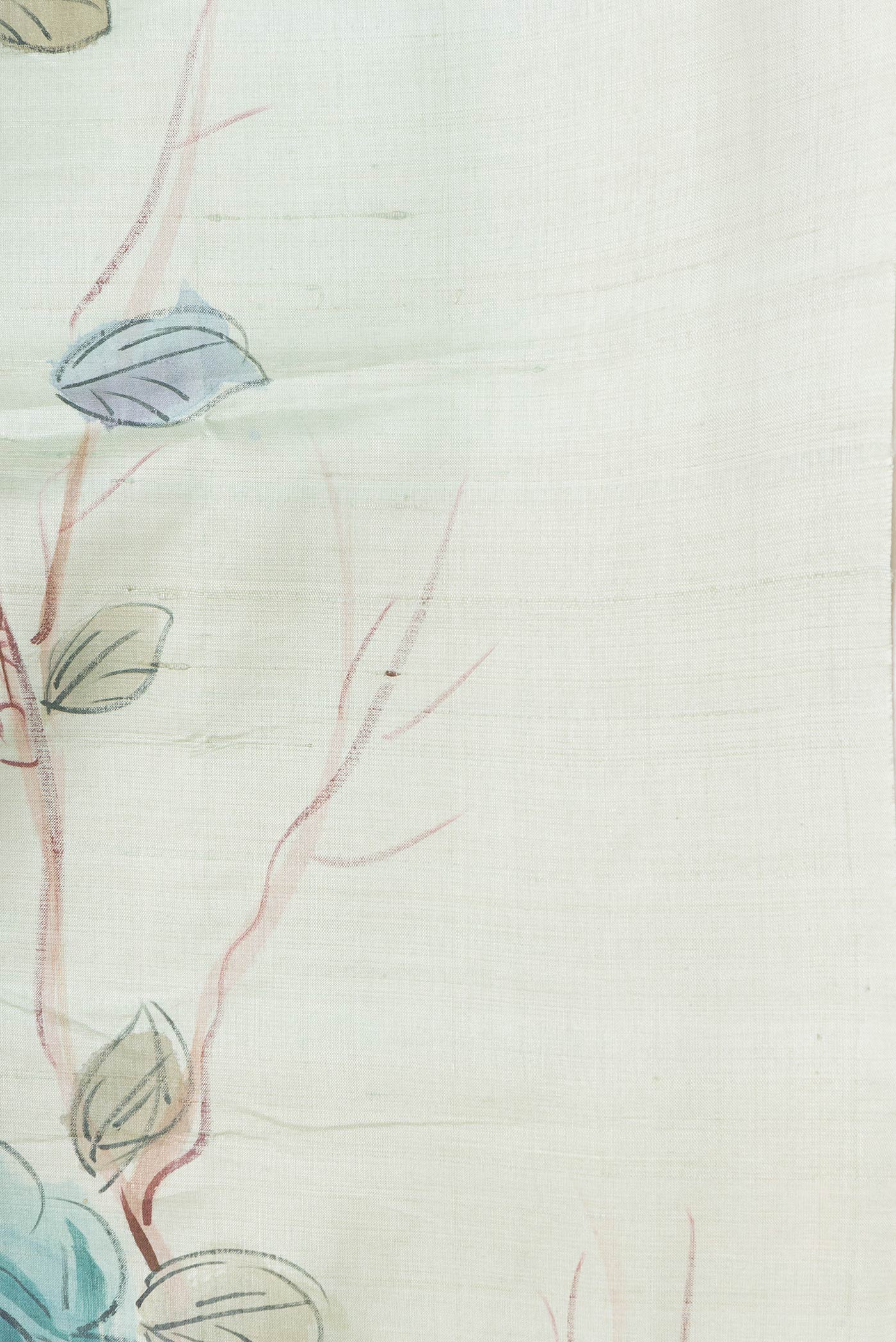 Border image of Pista Green Dual Tone Tussar Silk Saree with Printed design on the body and Without Border. 