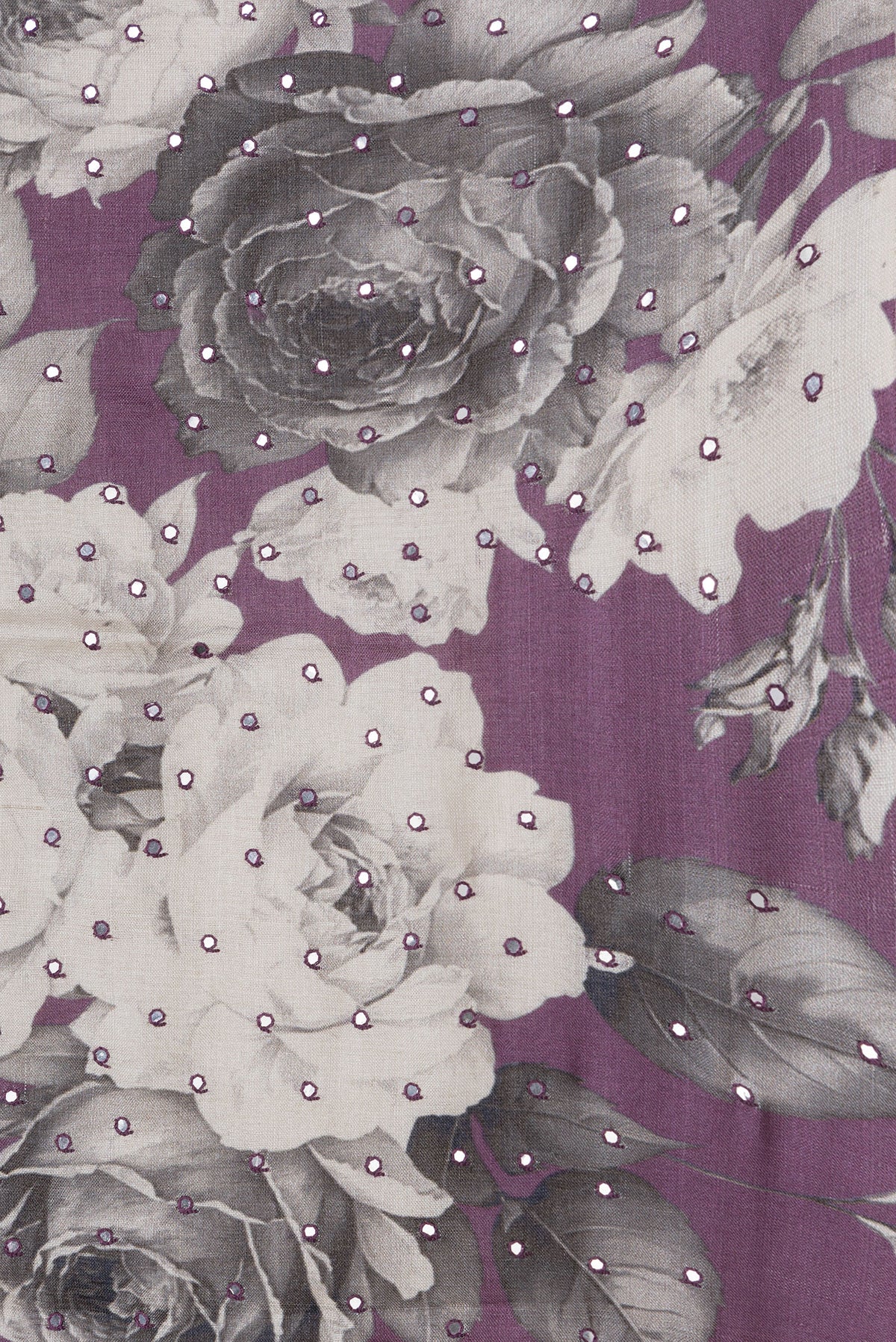Border image of Purple Dual Tone Tussar Silk Saree with Embroidery on the body and Without Border. 
