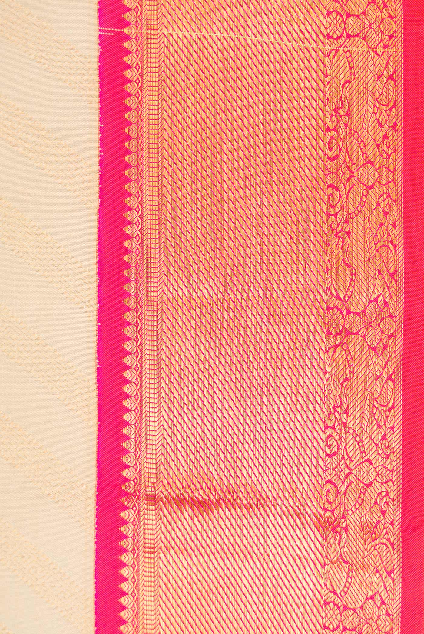 Border image of Sandal Dual Tone Kanjivaram Silk Saree with Zari Brocade on the body and Zari Border. 