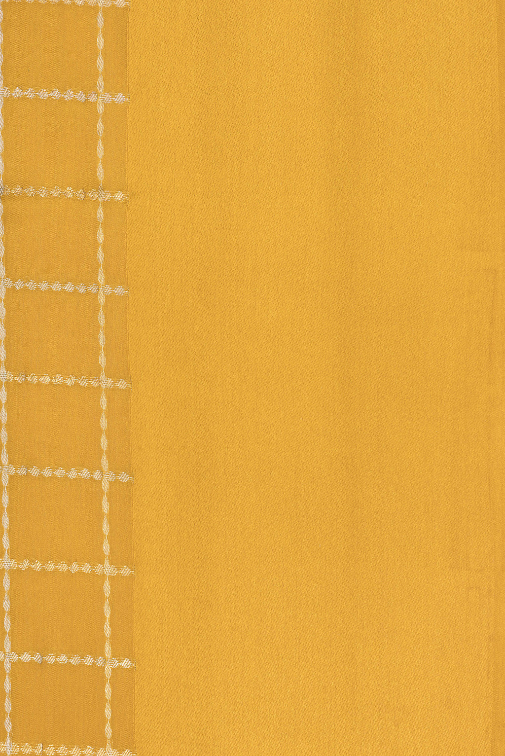Border image of Mustard Dual Tone Georgette Saree with Checked design on the body and Plain Border. 