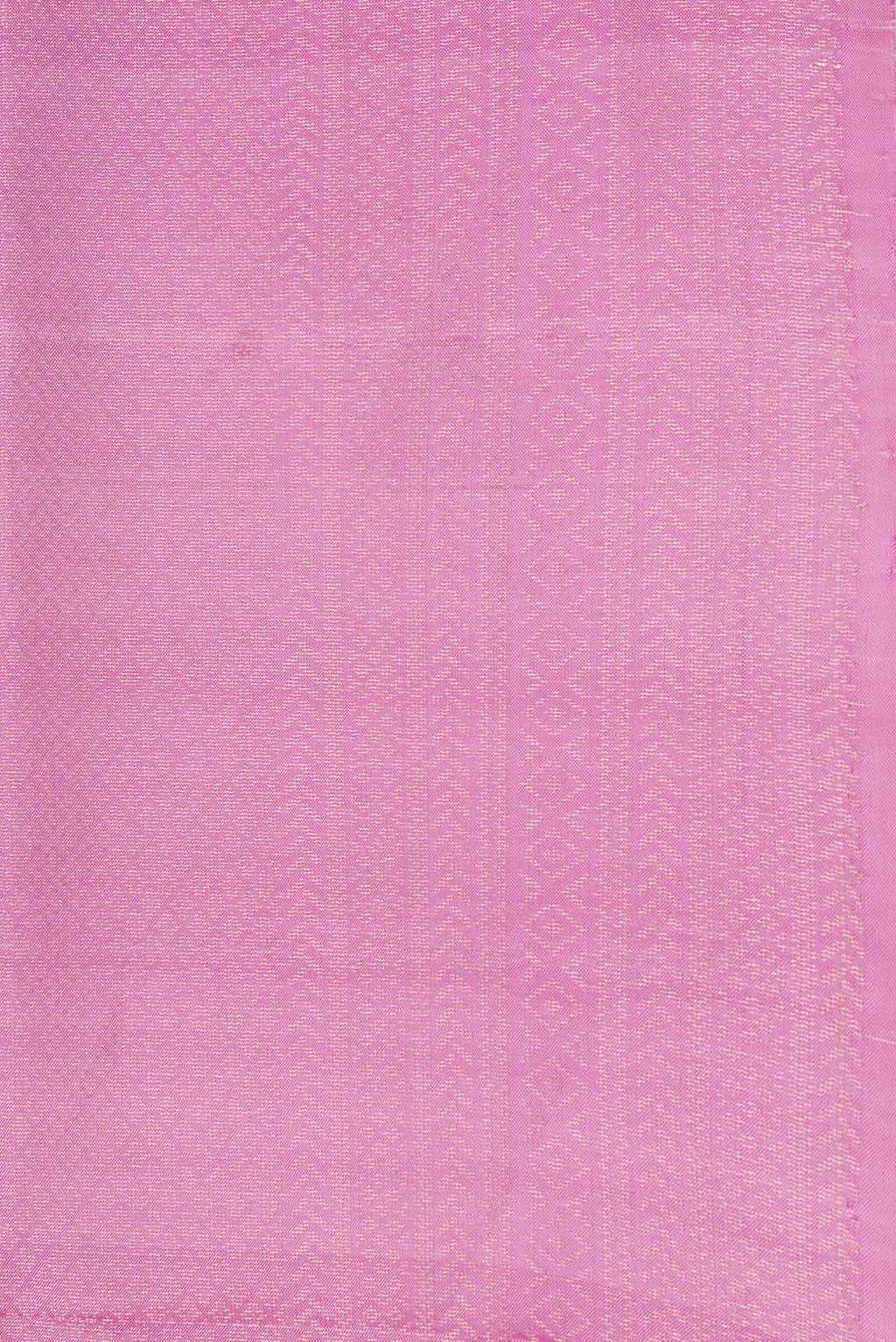 Border image of Pink Dual Tone Soft Silk Saree with Zari Brocade on the body and Zari Border. 
