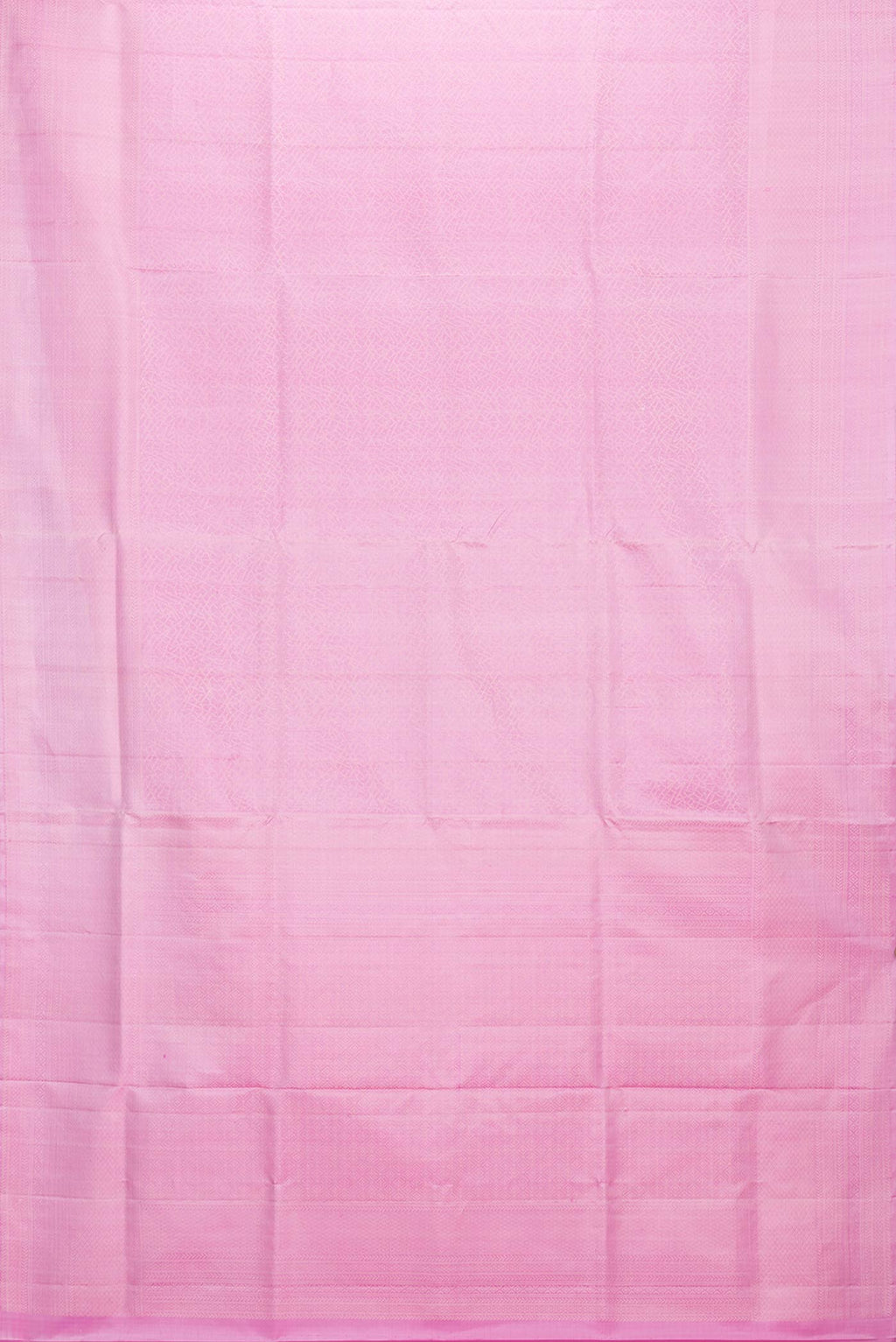 Flat view of Pink Dual Tone Soft Silk Saree with Zari Brocade on the body and Zari Border. 