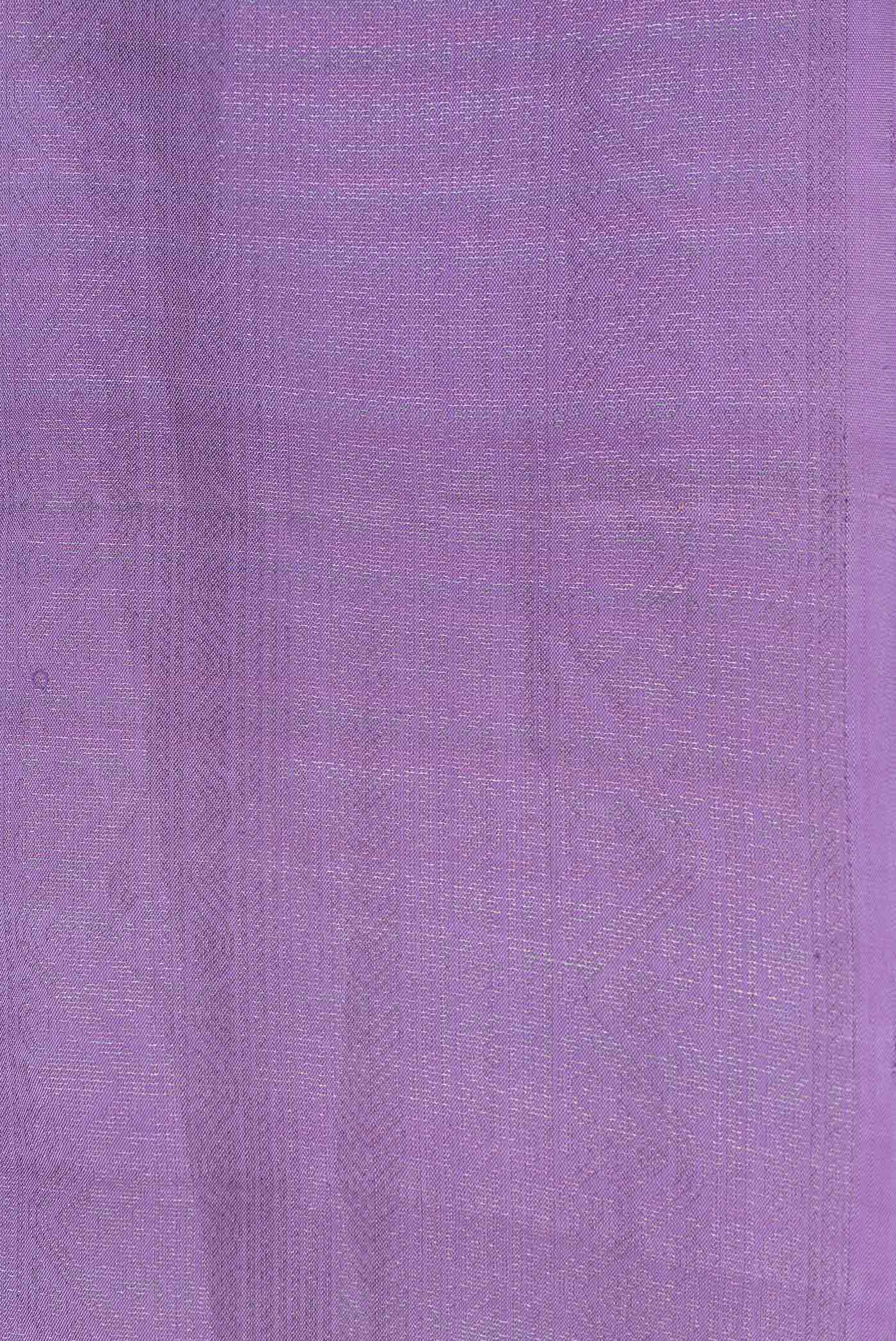 Border image of Lavender Dual Tone Soft Silk Saree with Zari Brocade on the body and Zari Border. 