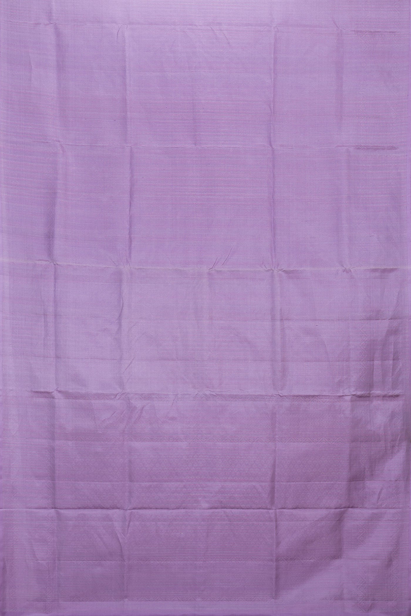 Flat view of Lavender Dual Tone Soft Silk Saree with Zari Brocade on the body and Zari Border. 