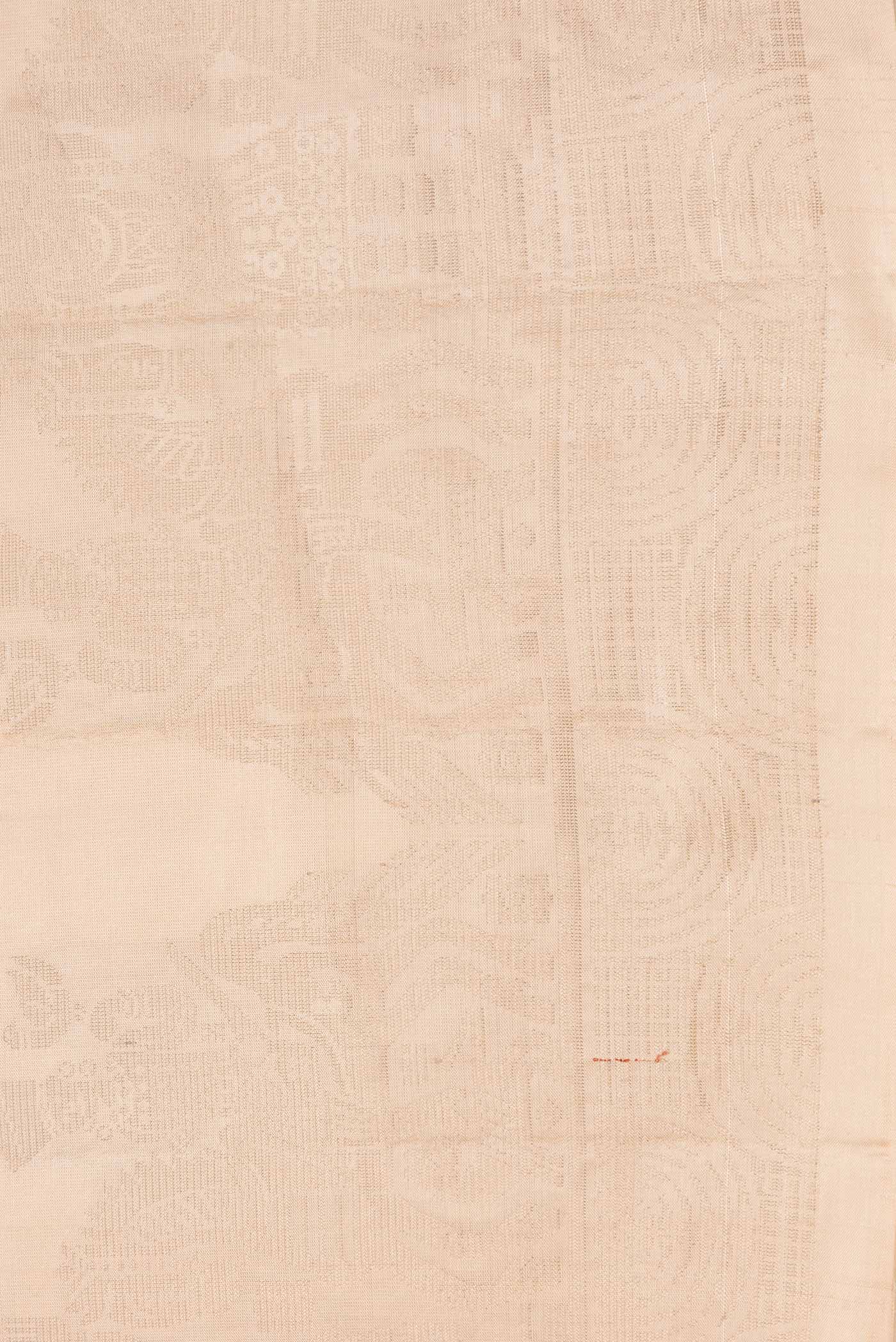 Border image of Beige Dual Tone Soft Silk Saree with Zari Butta on the body and Zari Border. 