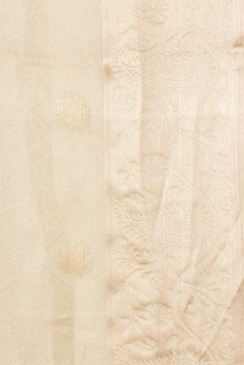Border image of Sandal Dual Tone Organza Silk Saree with Zari Brocade on the body and Zari Border. 