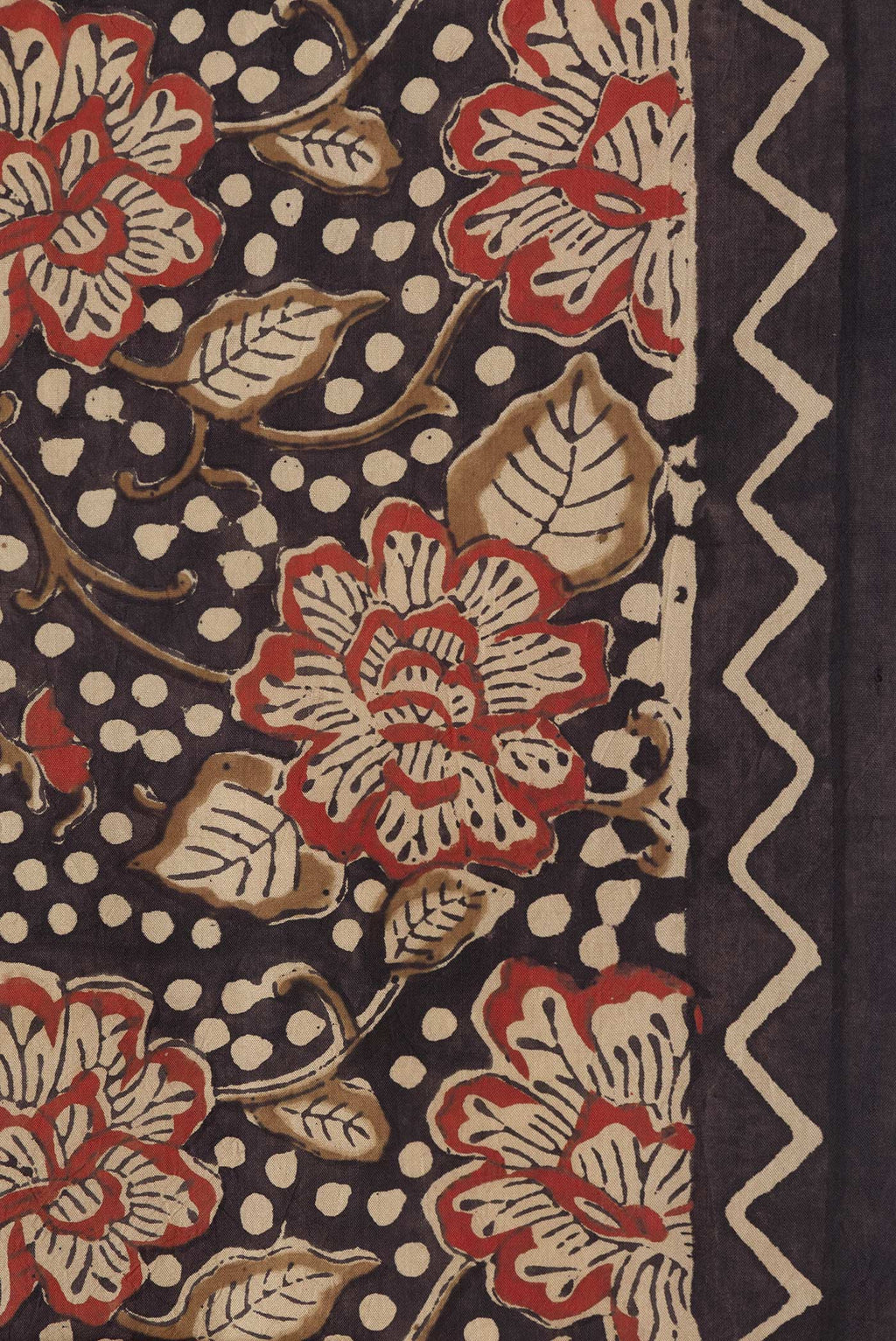 Border image of Coffee Brown Dual Tone Printed Silk Saree with Printed design on the body and Printed Border. 