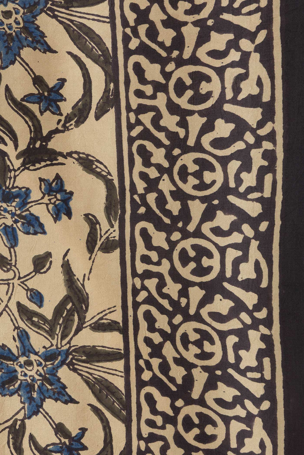 Border image of Beige Dual Tone Printed Silk Saree with Printed design on the body and Printed Border. 
