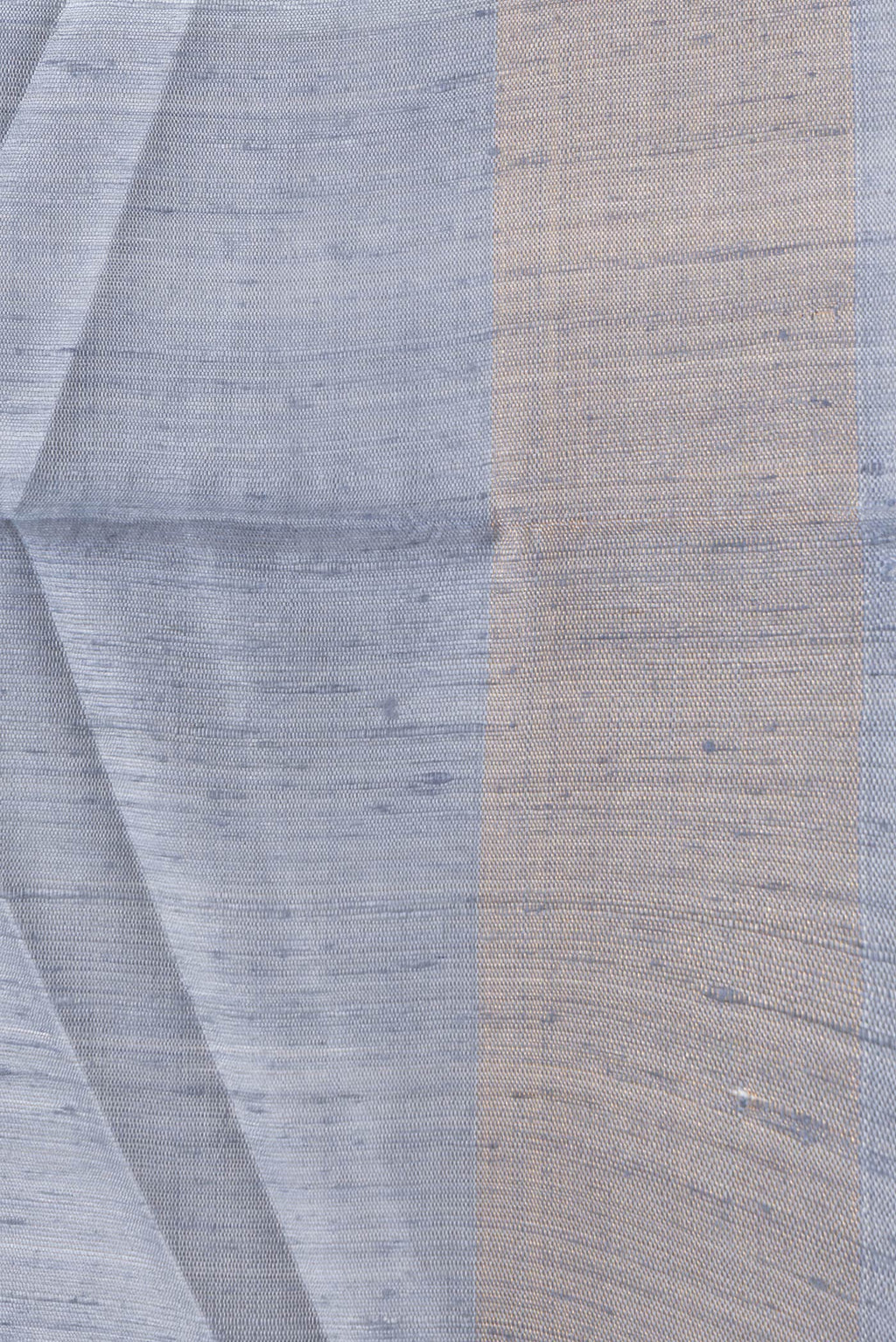 Border image of Grey Dual Tone Tussar Silk Saree with Plain Body and Zari Border. 