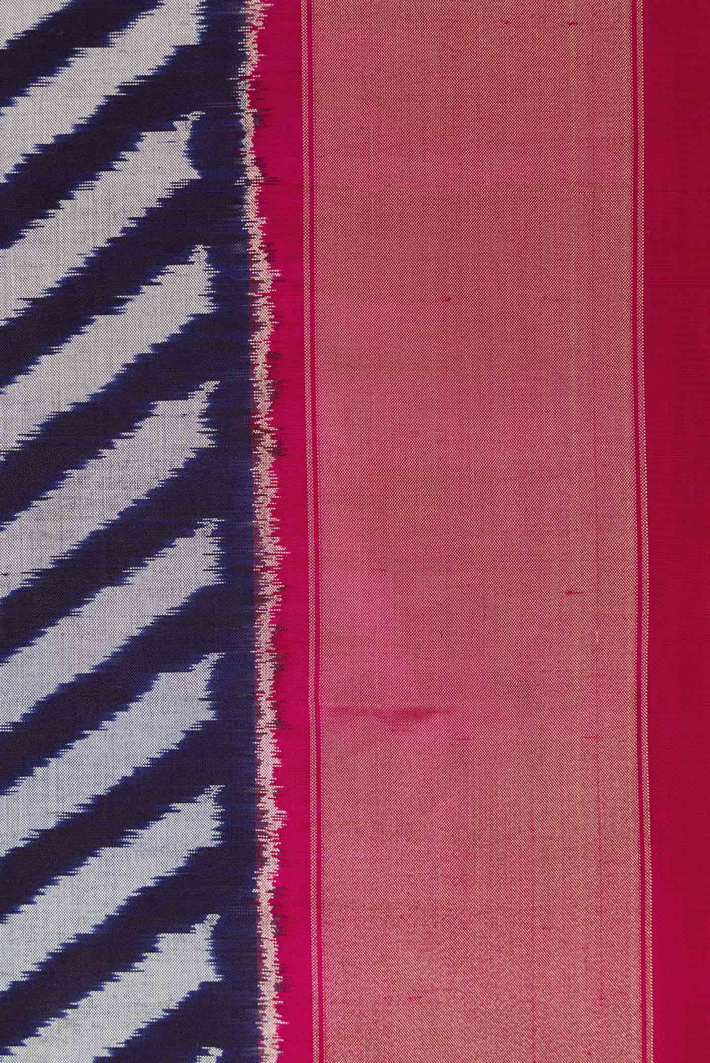 Border image of Multi Color Pochampally Silk Saree with Pure Ikat on the body and Zari Border