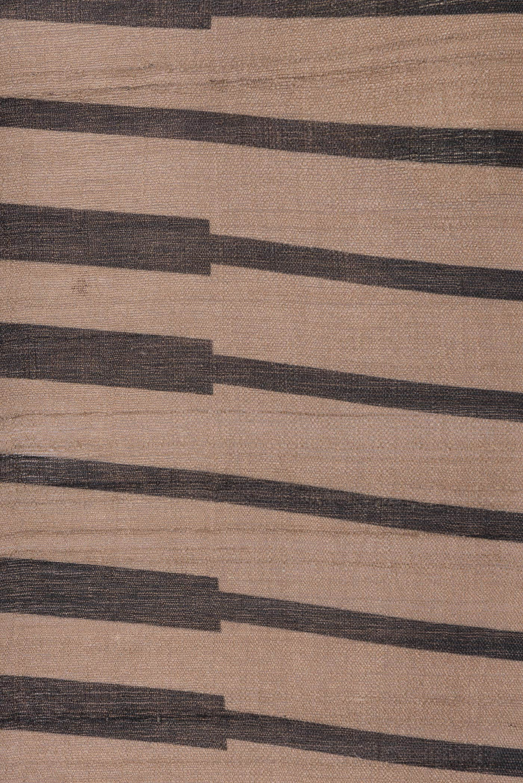 Border image of Brown Dual Tone Tussar Silk Saree with Stripes on the body and Without Border. 