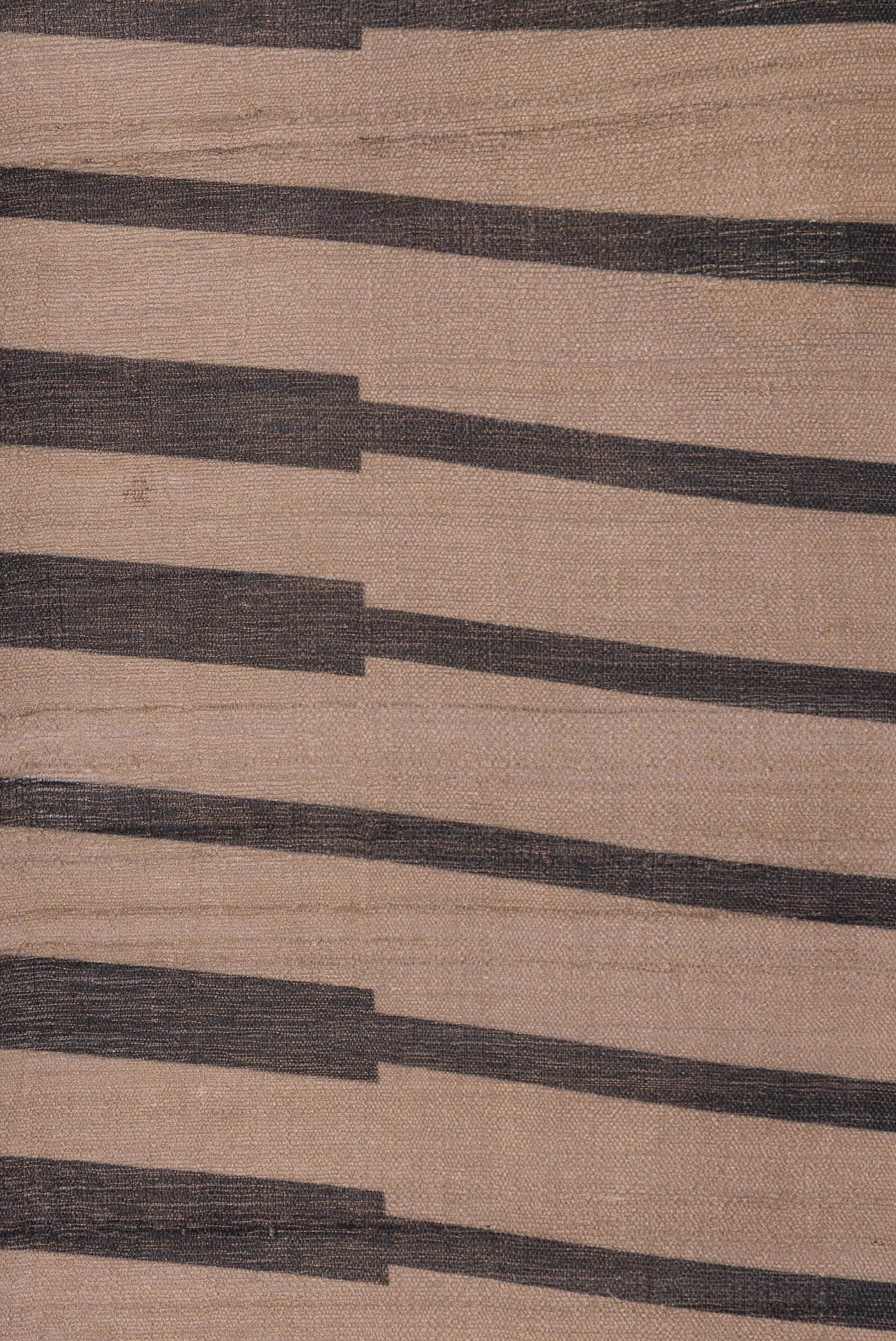 Border image of Brown Dual Tone Tussar Silk Saree with Stripes on the body and Without Border. 
