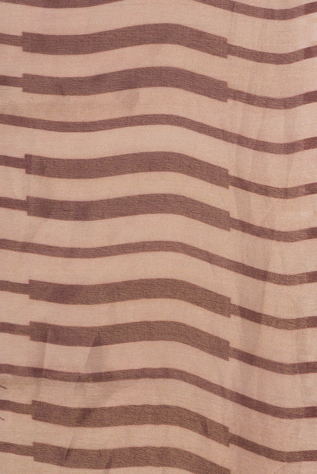 Border image of Rose Gold Dual Tone Organza Silk Saree with Zari Brocade on the body and Without Border. 