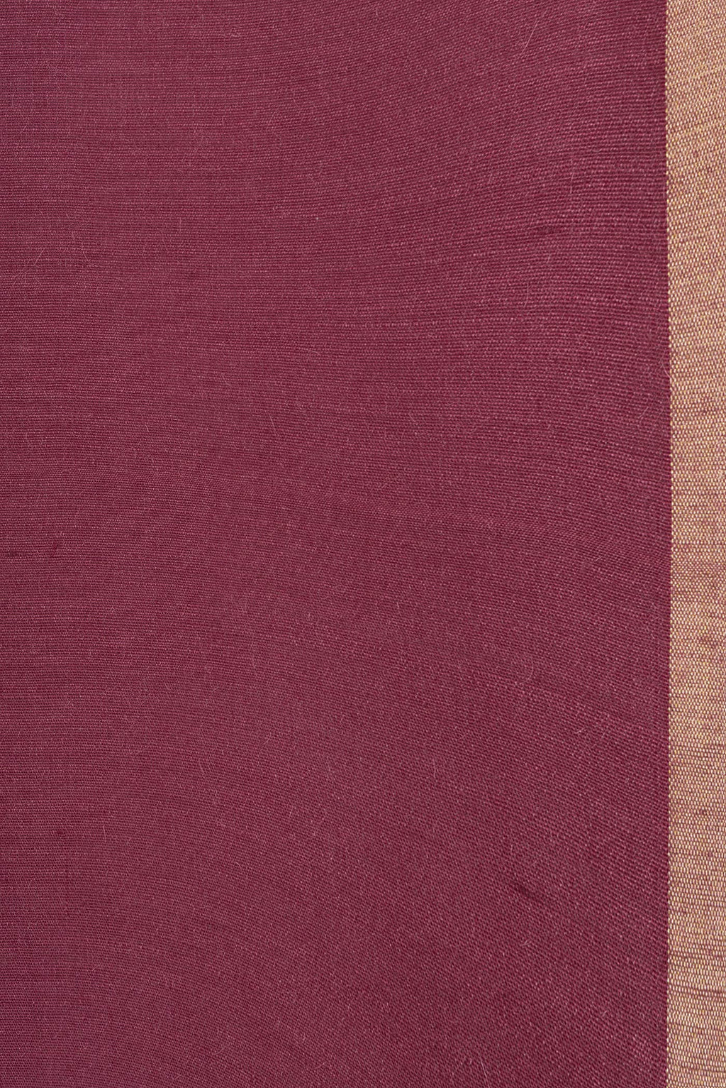 Border image of Maroon Dual Tone Tussar Silk Saree with Plain Body and Thin Zari Line. 