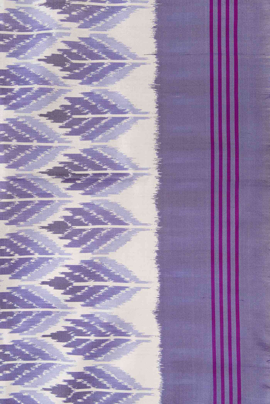 Border image of Multi Color Pochampally Silk Saree with Pure Ikat on the body and Plain Border