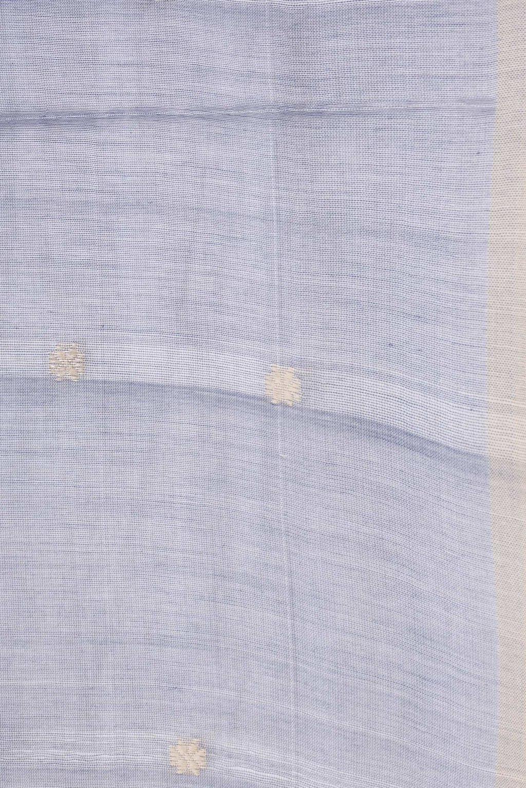 Border image of Grey Dual Tone Tussar Silk Saree with Thread Butta on the body and Without Border. 