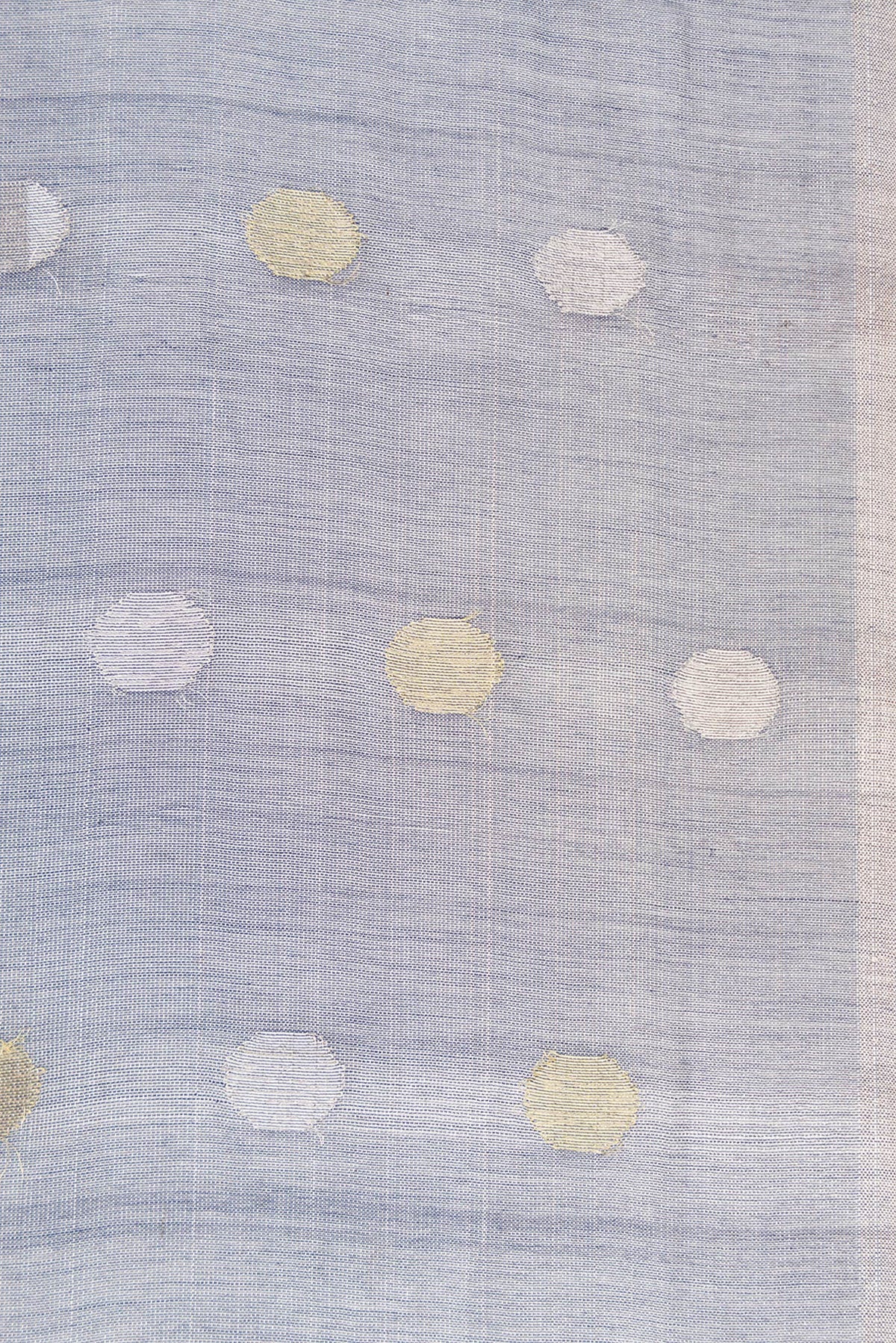 Border image of Grey Dual Tone Chanderi Tissue Silk Saree with Zari Butta on the body and Zari Border. 