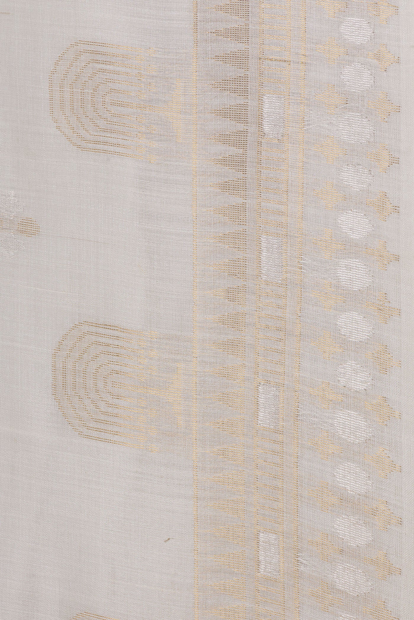 Border image of Beige Dual Tone Tussar Silk Saree with Zari Butta on the body and Fancy Border. 