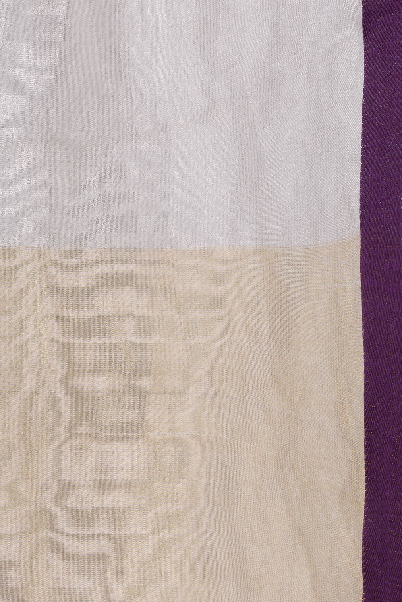 Border image of Gold Dual Tone Organza Silk Saree with Plain Body and Plain Border. 