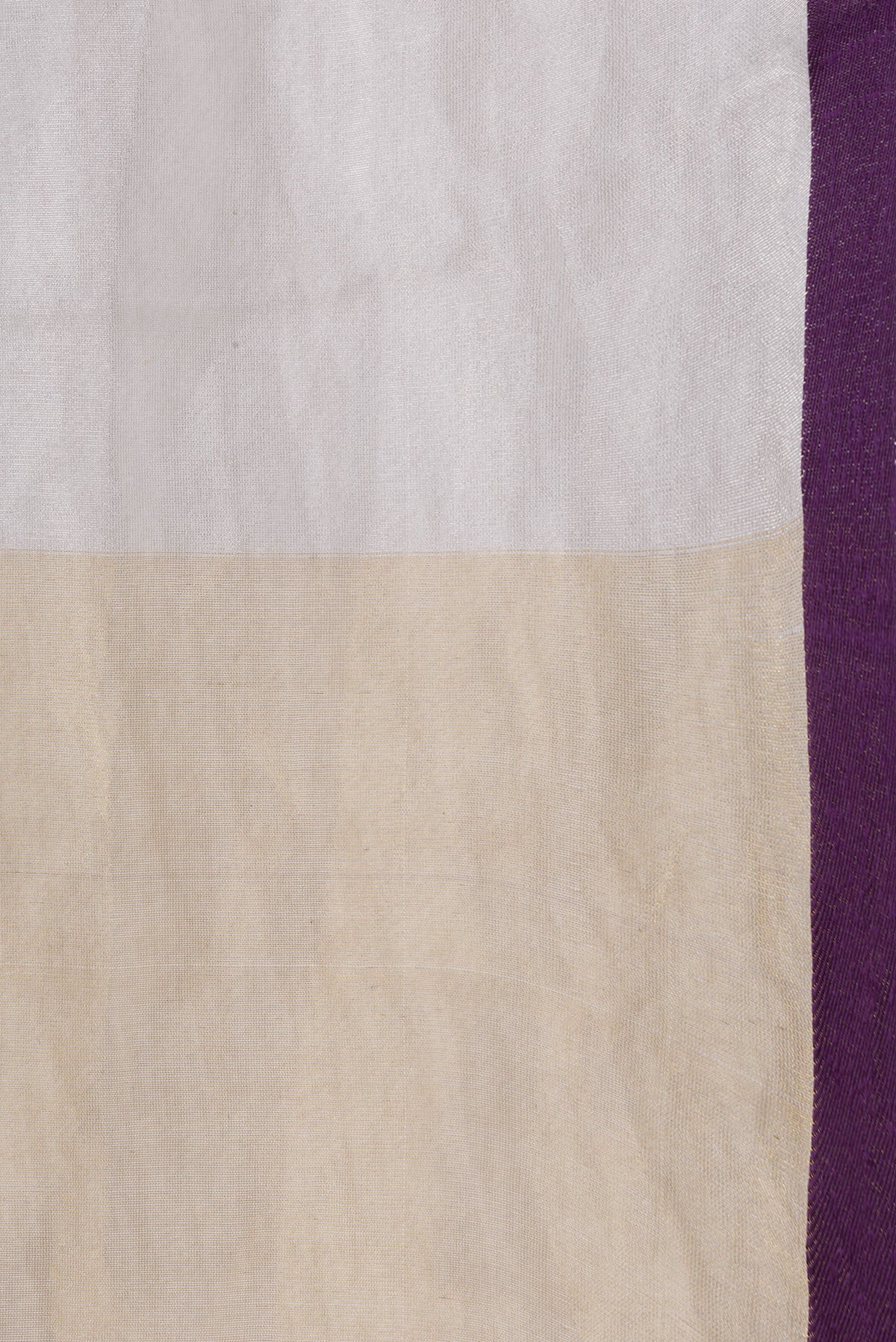 Border image of Gold Dual Tone Organza Silk Saree with Plain Body and Plain Border. 