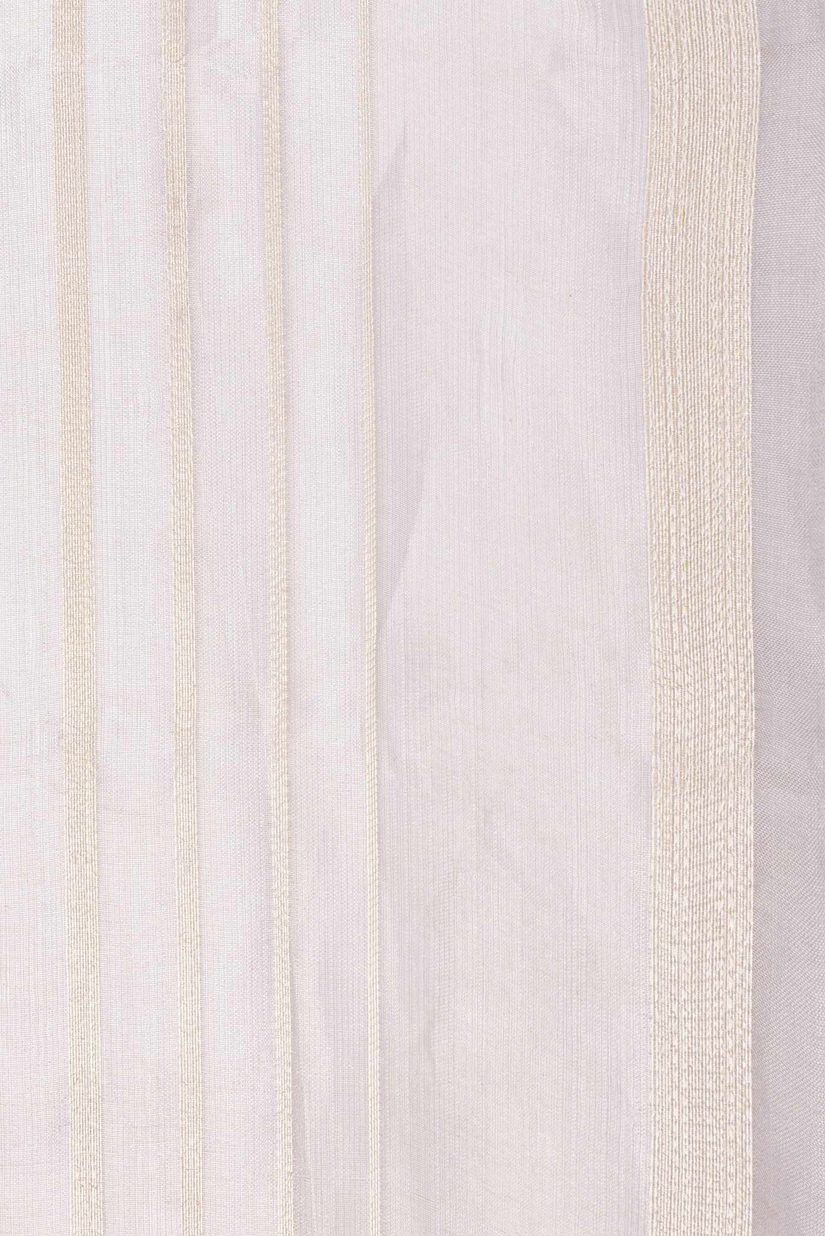 Border image of Grey Dual Tone Organza Silk Saree with Stripes on the body and Zari Border